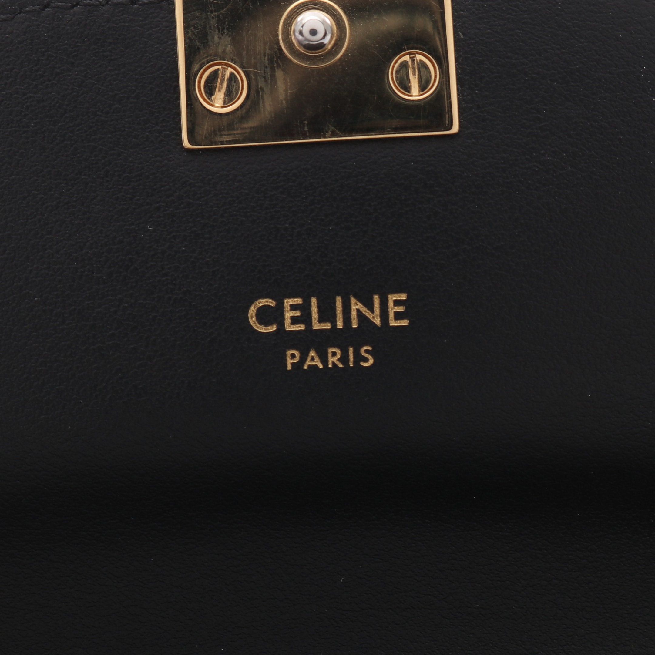 Celine Celine C See Phone Case Chain Shoulder Bag Wallet Leather Black Size ONE SIZE - 5 Thumbnail