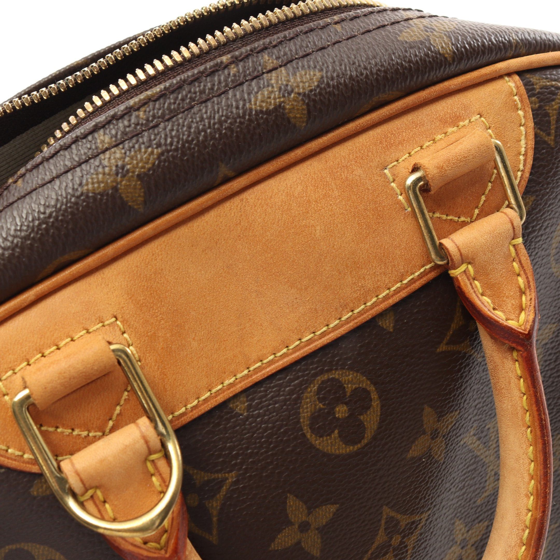 Louis Vuitton Louis Vuitton Trouville Monogram Handbag Leather Brown Size ONE SIZE - 12 Thumbnail