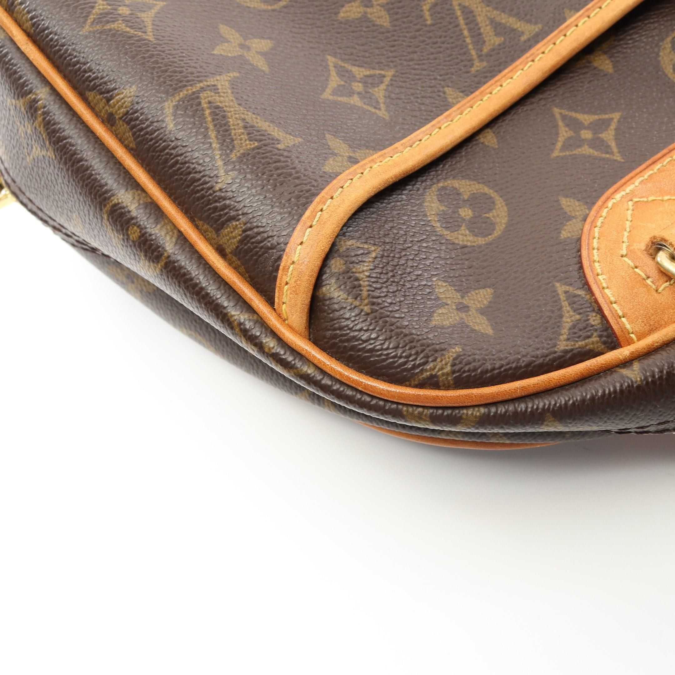Louis Vuitton Louis Vuitton Trouville Monogram Handbag Leather Brown Size ONE SIZE - 9 Thumbnail