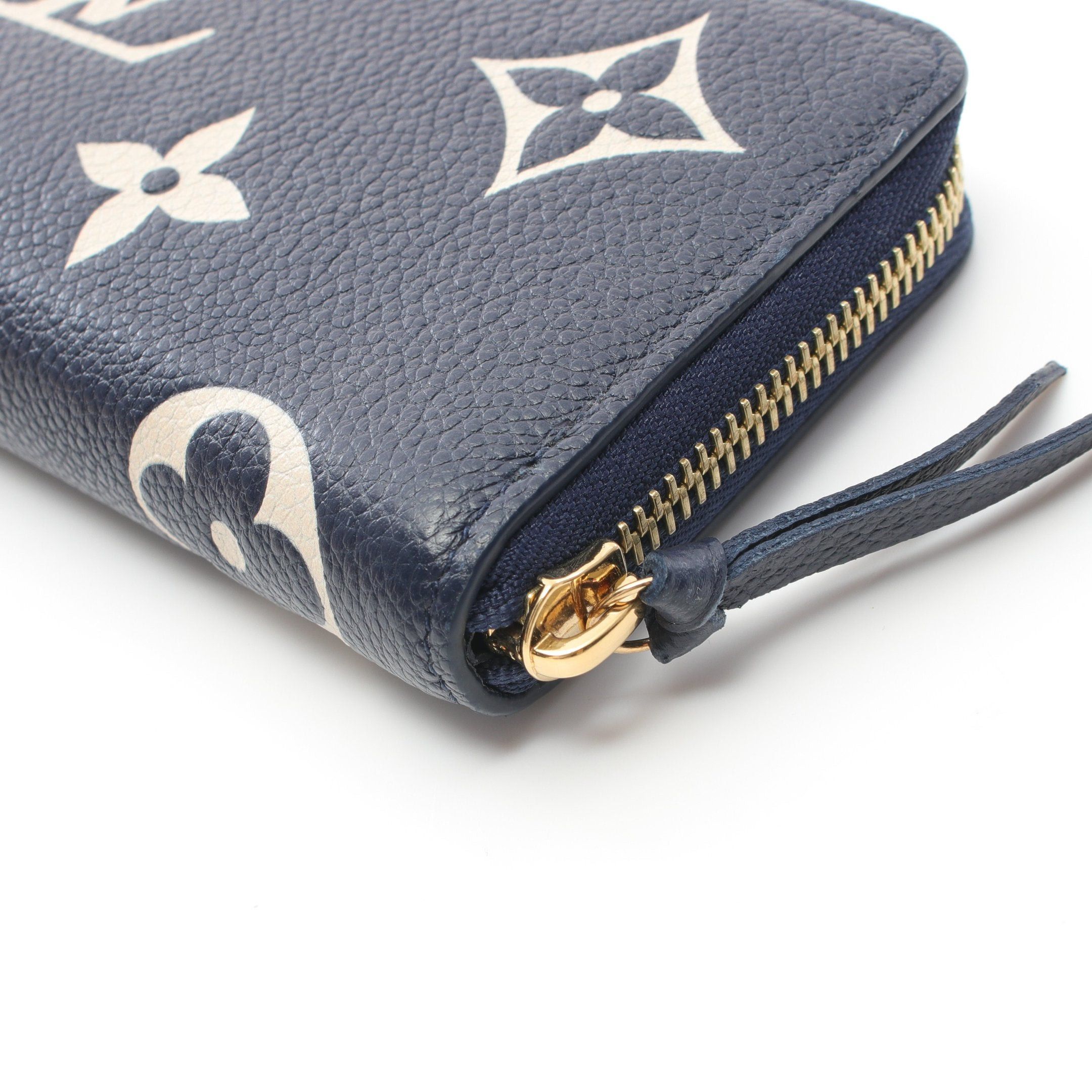 Louis Vuitton Louis Vuitton Portefeuil Clemence Monogram Empreinte Round Zipper Long Wallet Leather Dark Navy Ivory Size ONE SIZE - 5 Thumbnail