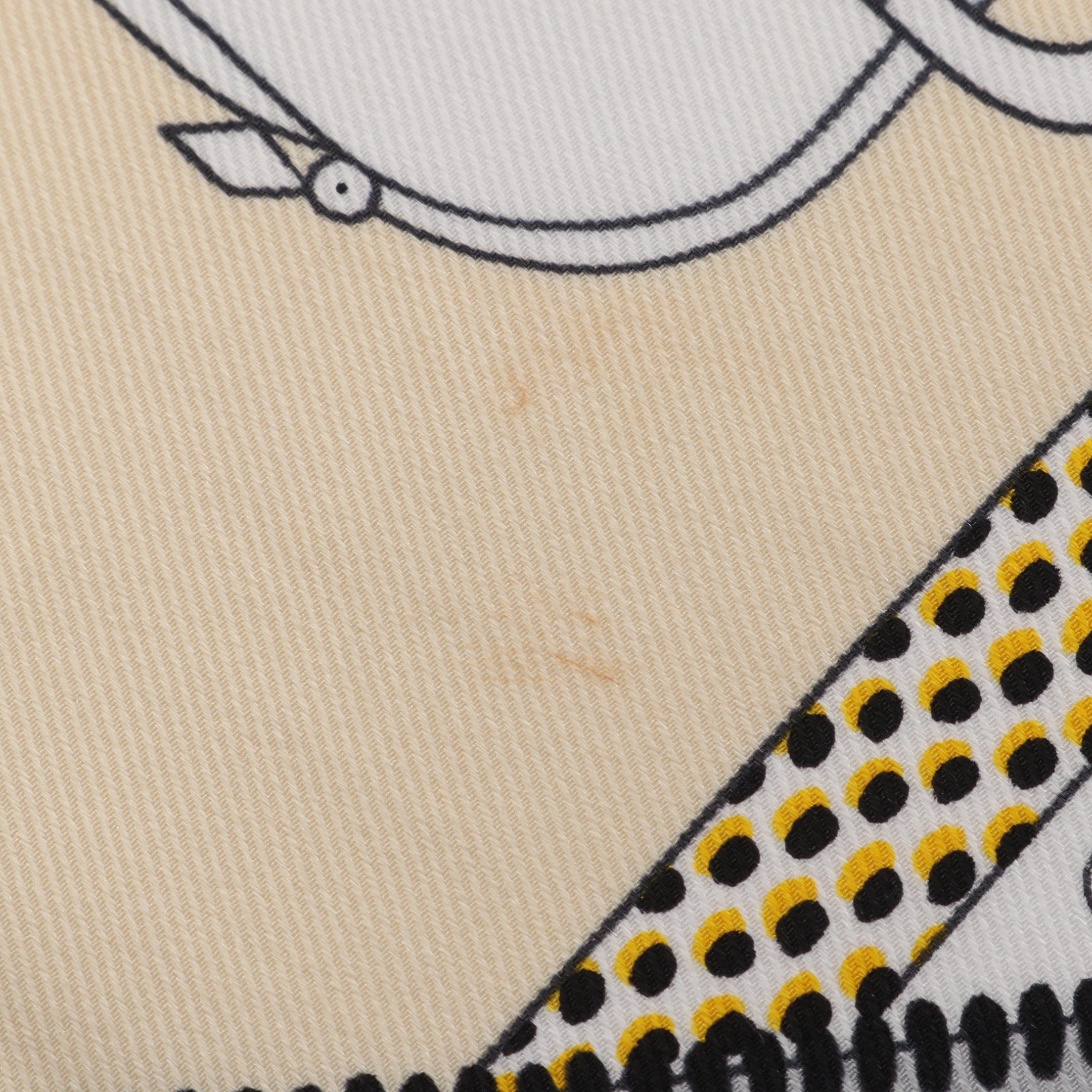 Hermes Hermes Carres 70 L Elegance Et Le Confort En Automobile Scarf Silk Ivory White Multicolor Size ONE SIZE - 5 Thumbnail