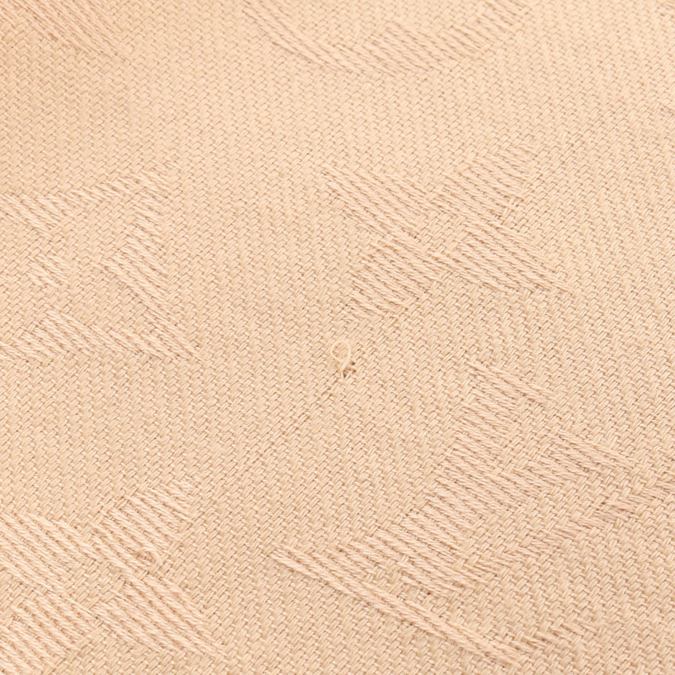 Louis Vuitton Louis Vuitton Shawl Monogram Scarf Silk Wool Beige Size ONE SIZE - 7 Thumbnail