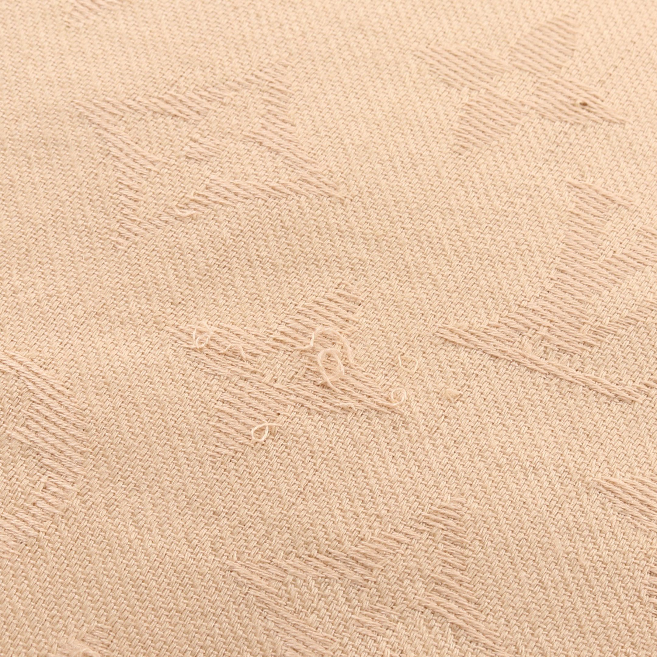 Louis Vuitton Louis Vuitton Shawl Monogram Scarf Silk Wool Beige Size ONE SIZE - 6 Thumbnail