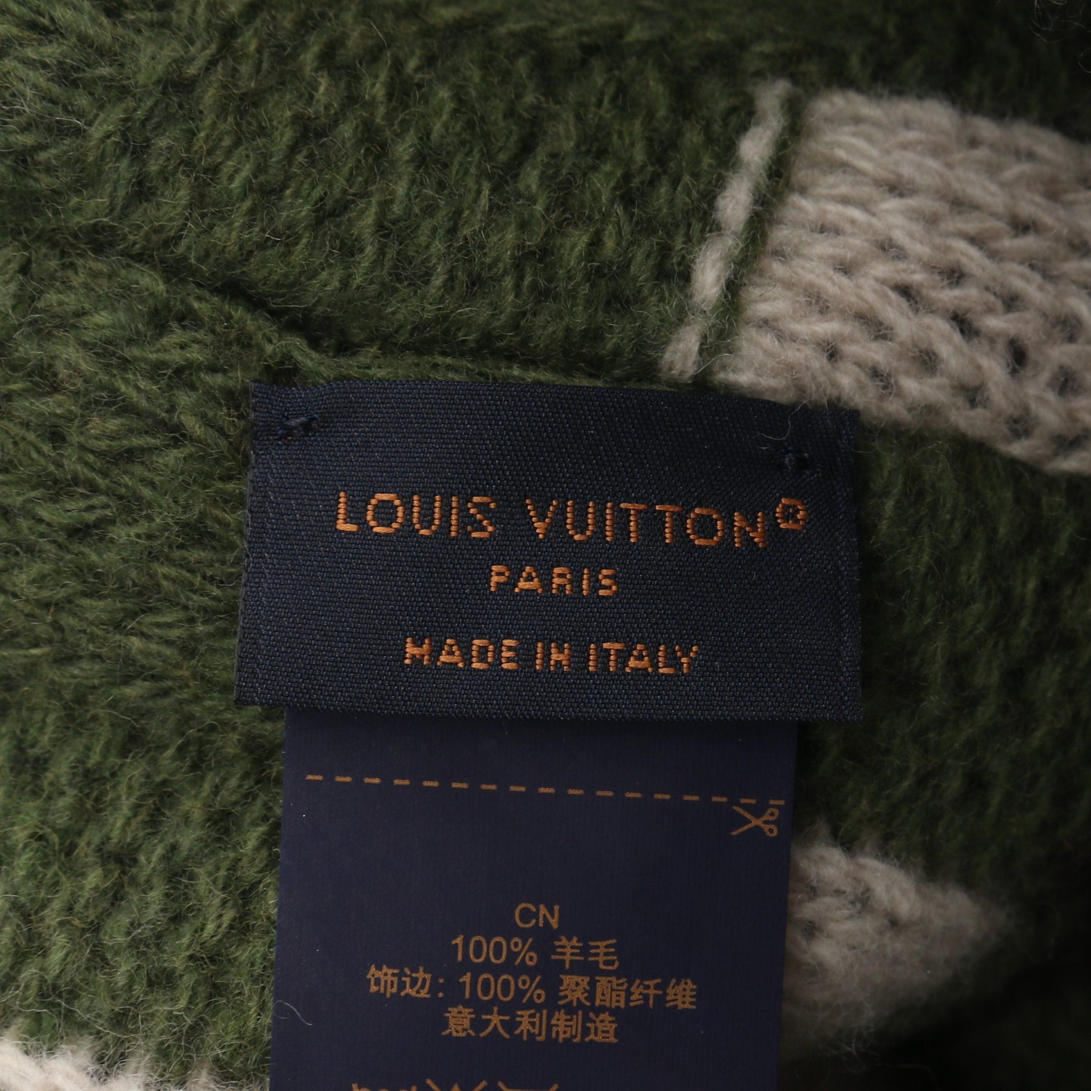 Louis Vuitton Louis Vuitton Damouflage Beanie Wool Green Brown Ivory Size ONE SIZE - 4 Thumbnail