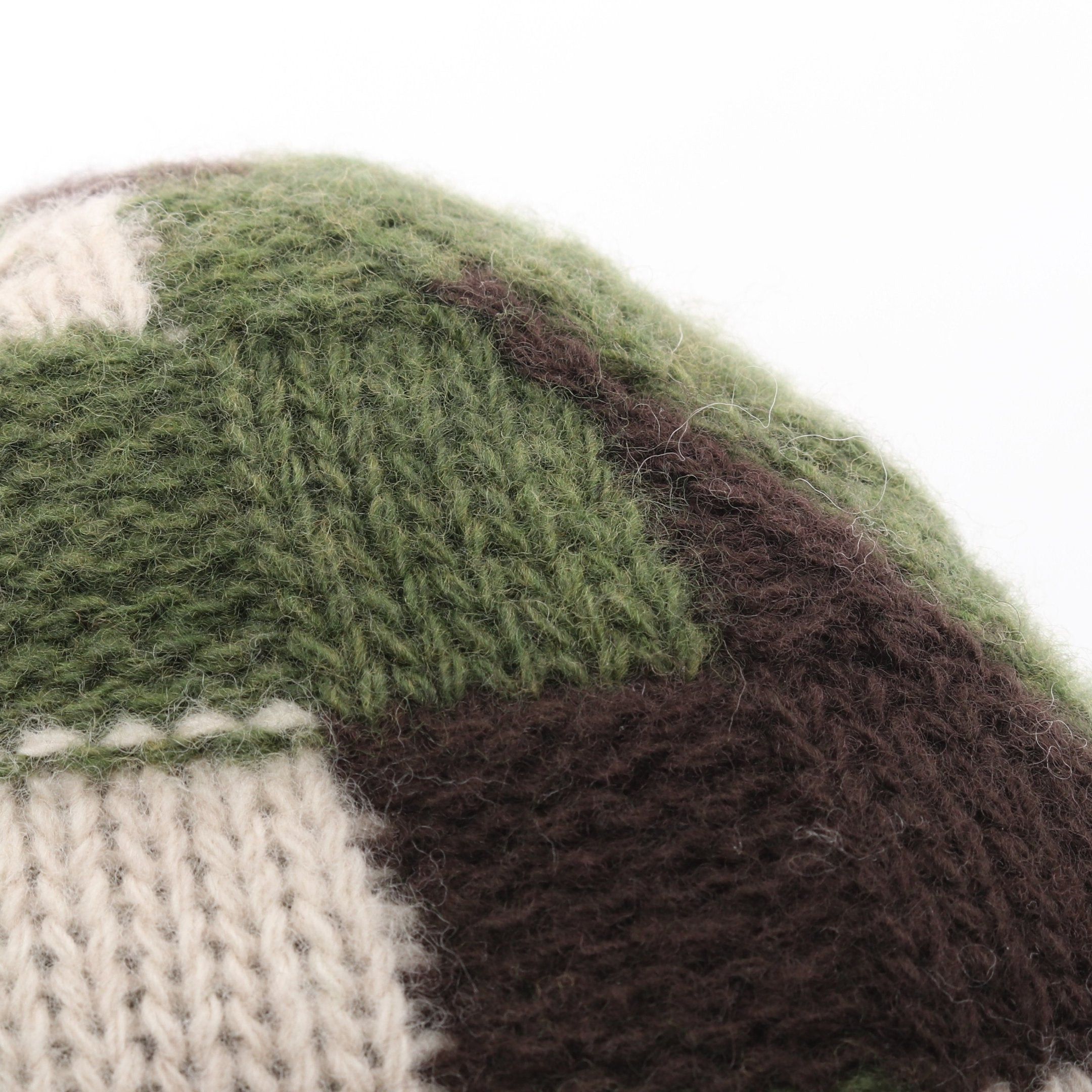 Louis Vuitton Louis Vuitton Damouflage Beanie Wool Green Brown Ivory Size ONE SIZE - 7 Thumbnail