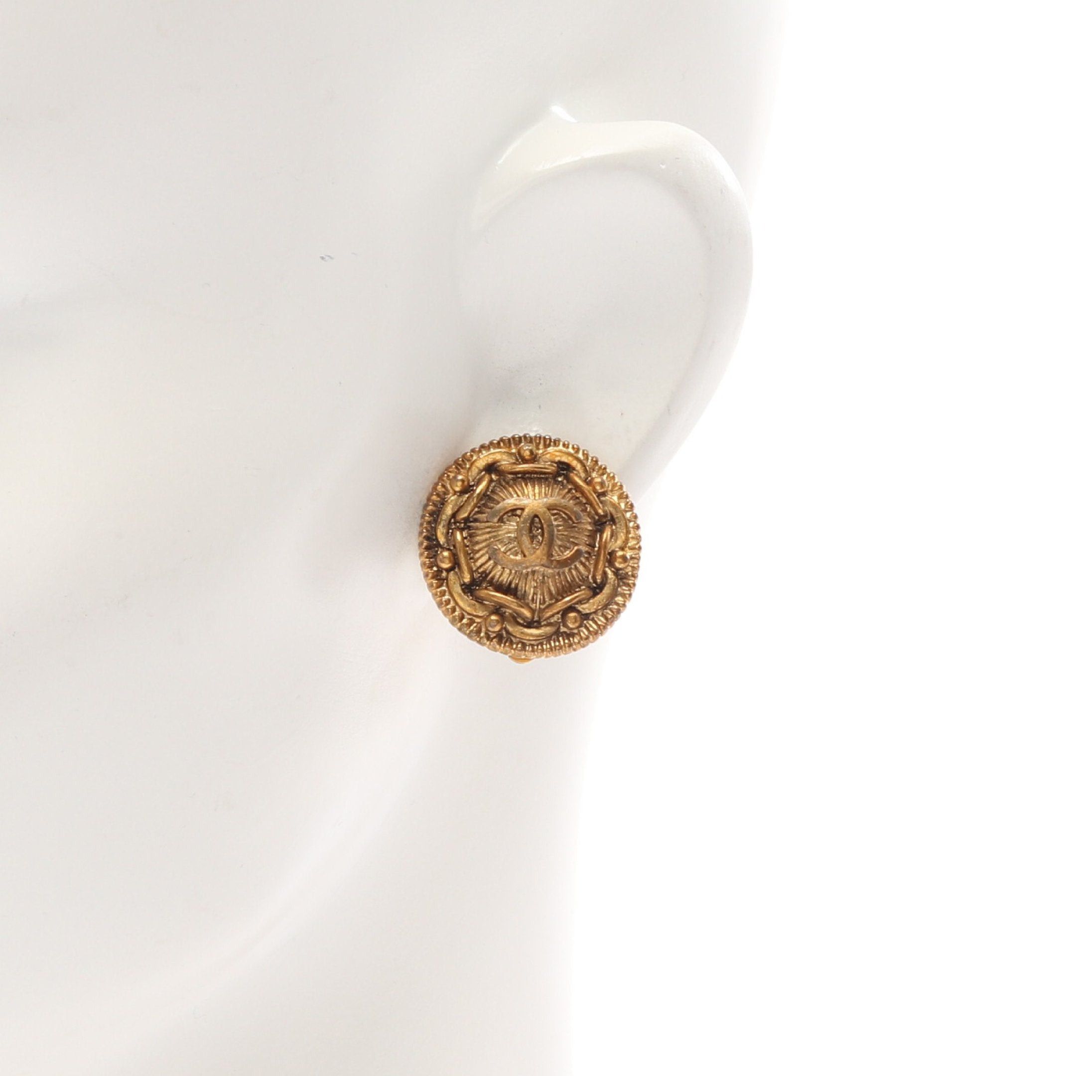 Chanel Chanel Coco Mark Earrings Gp Gold 97P Size ONE SIZE - 4 Thumbnail