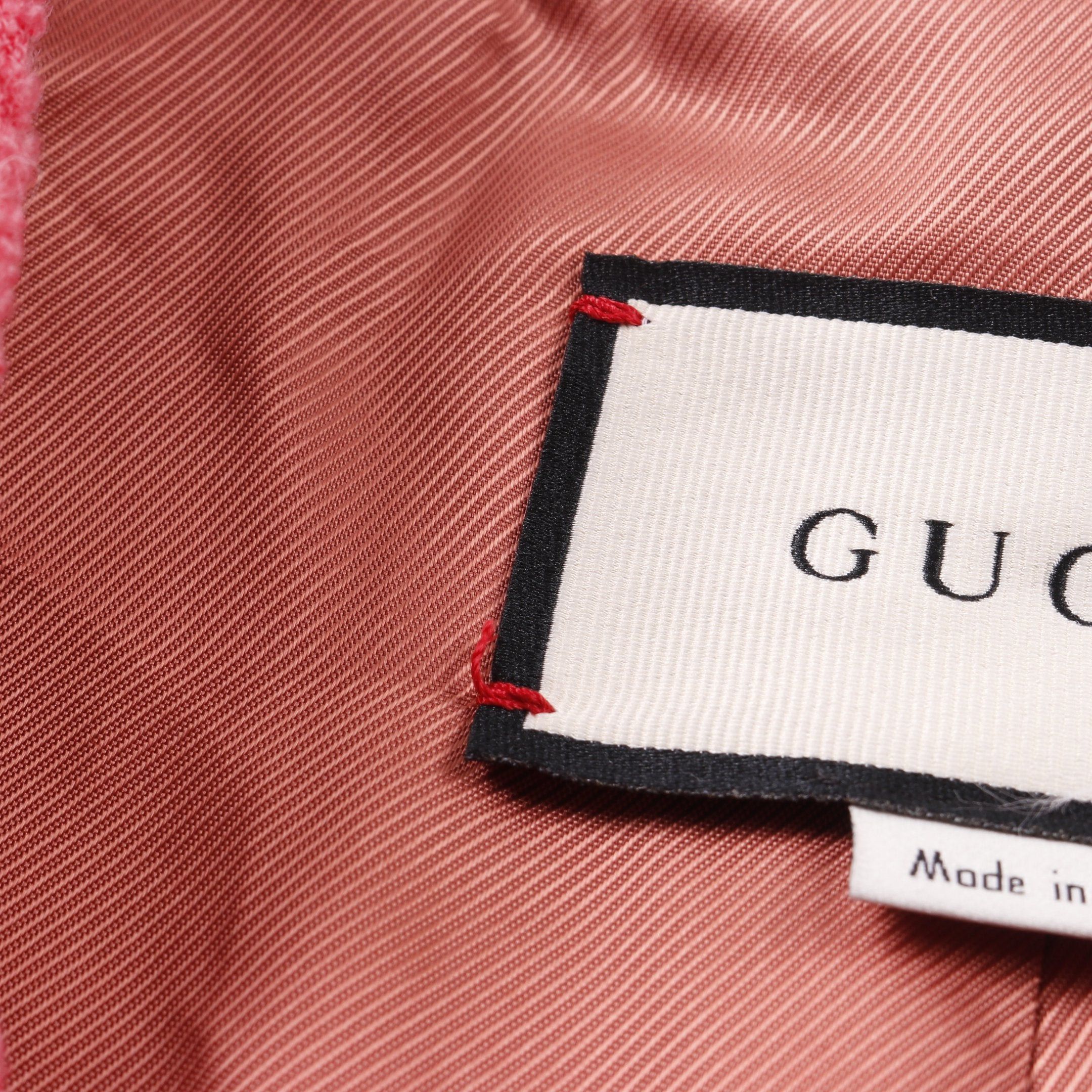 Gucci Gucci Tweed Jacket Wool Nylon Pink Size ONE SIZE - 6 Thumbnail