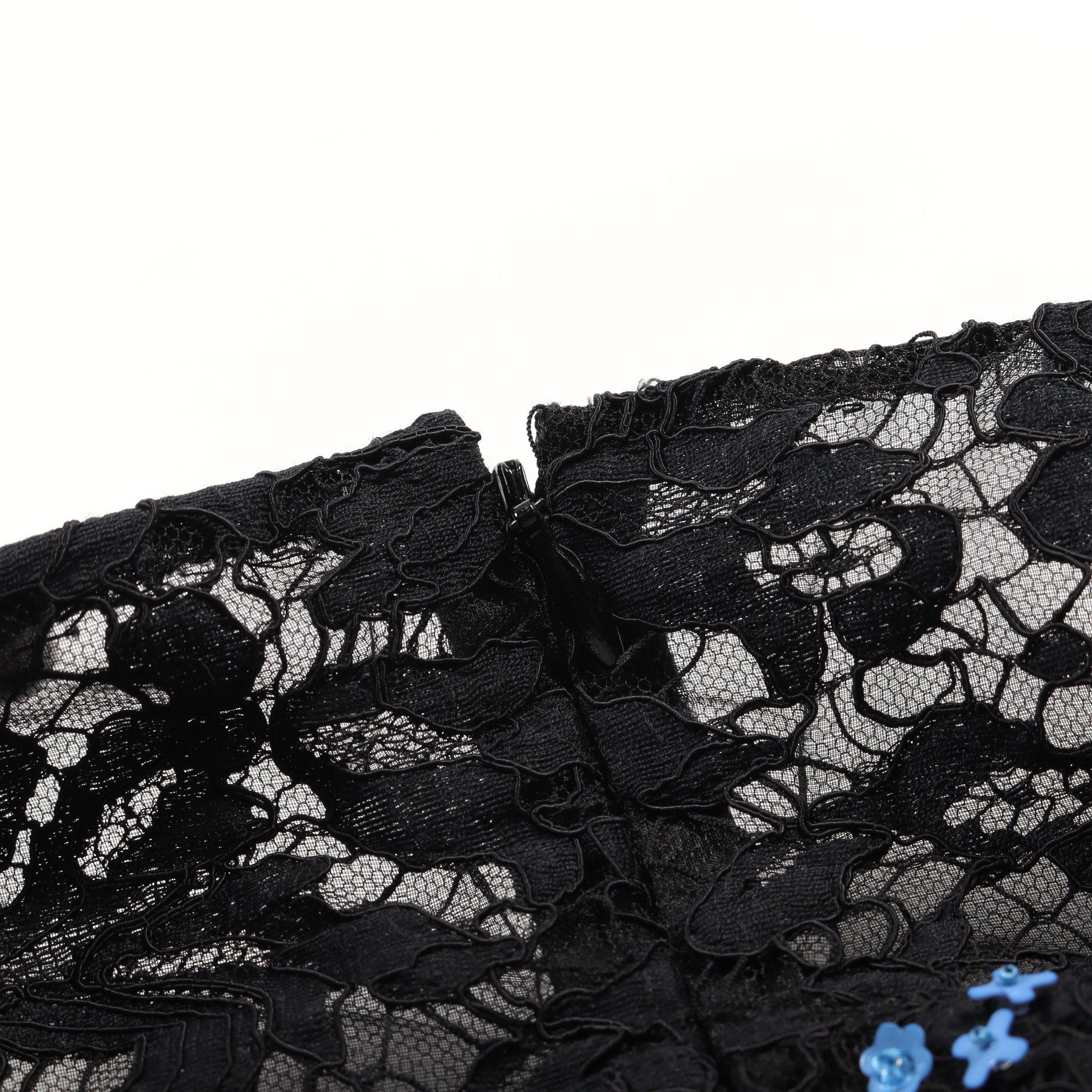 Valentino One Piece No Sleeve Cotton Black Blue Bijou
