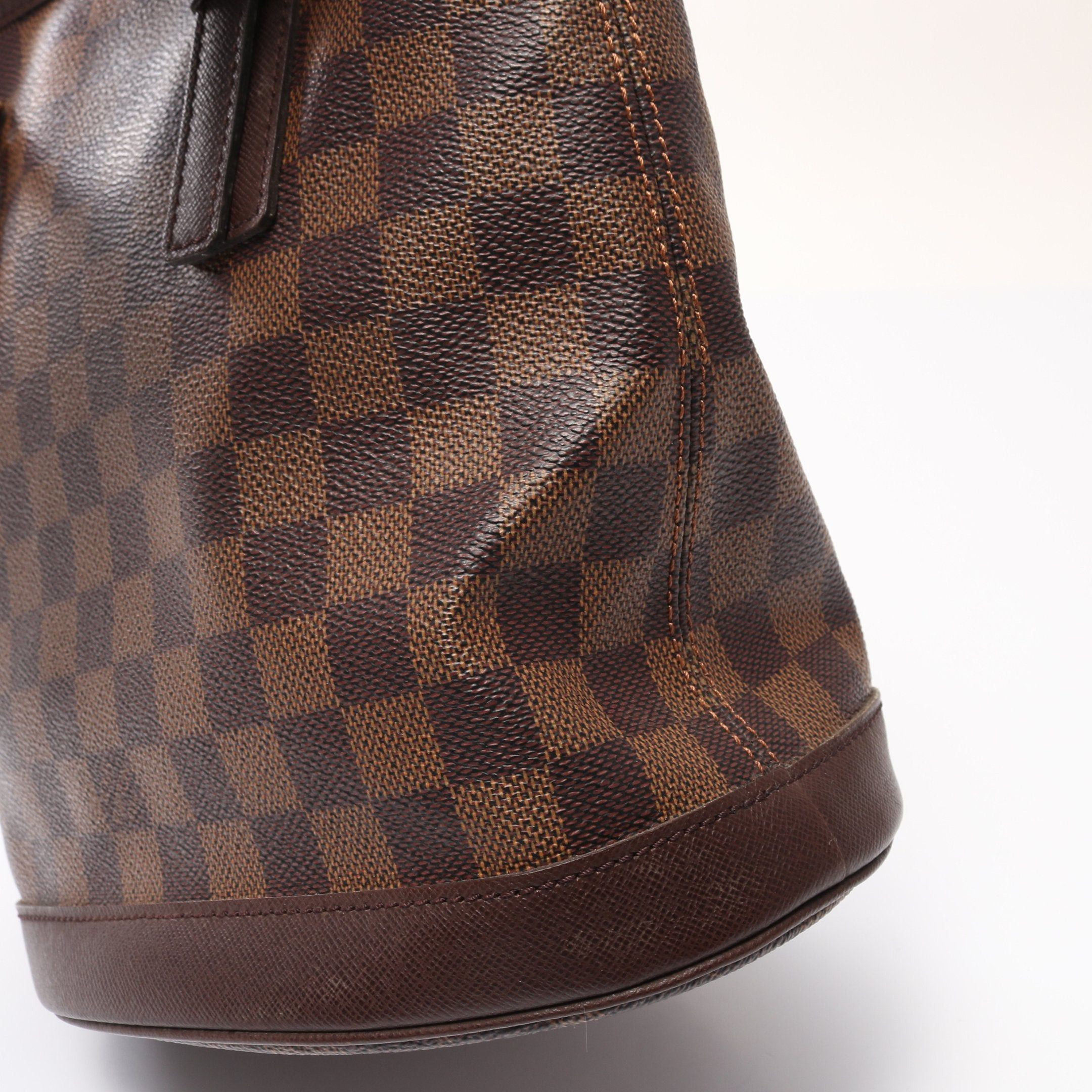 Louis Vuitton Louis Vuitton Male Damier Ebene Shoulder Bag Tote Leather Brown Size ONE SIZE - 6 Thumbnail