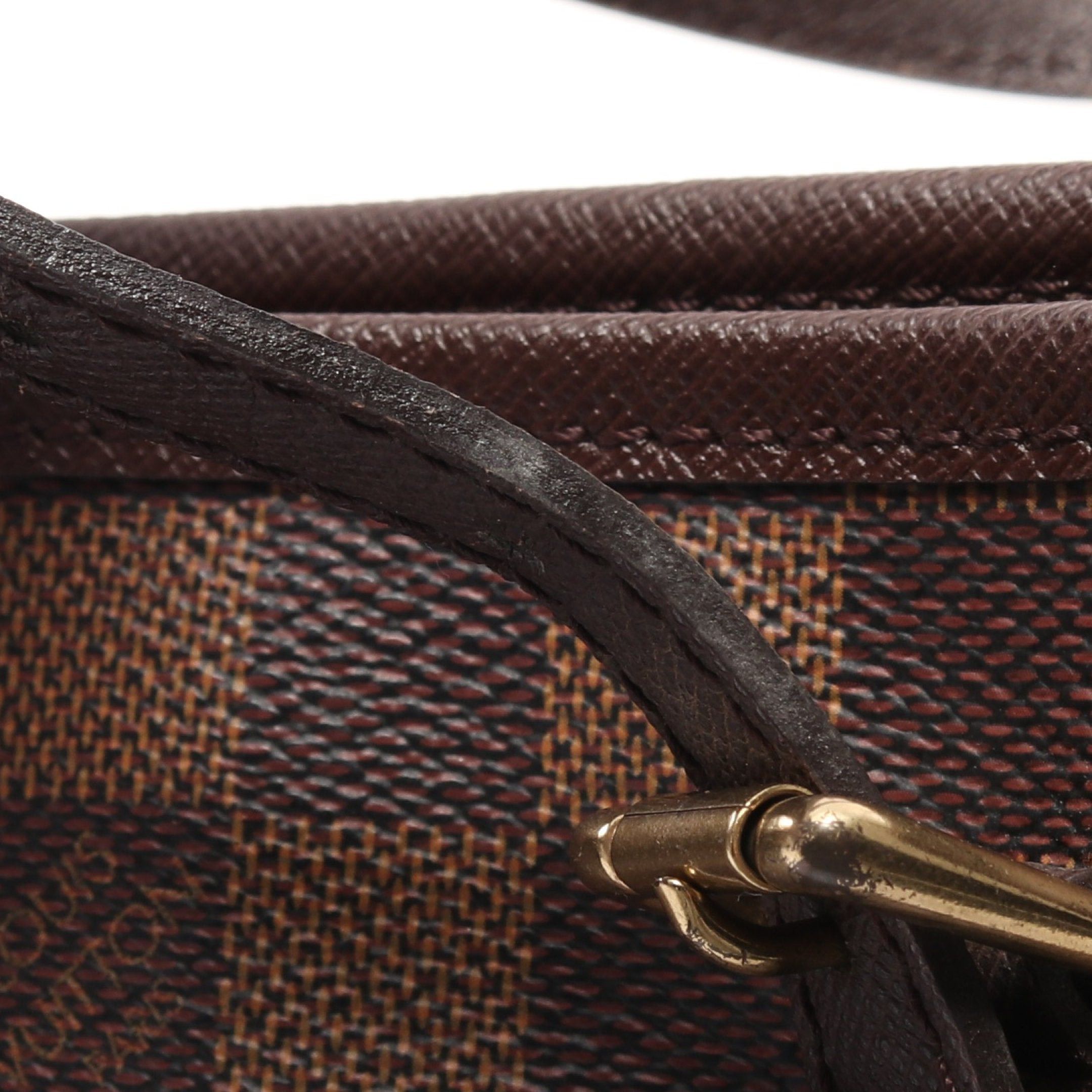 Louis Vuitton Louis Vuitton Male Damier Ebene Shoulder Bag Tote Leather Brown Size ONE SIZE - 8 Thumbnail