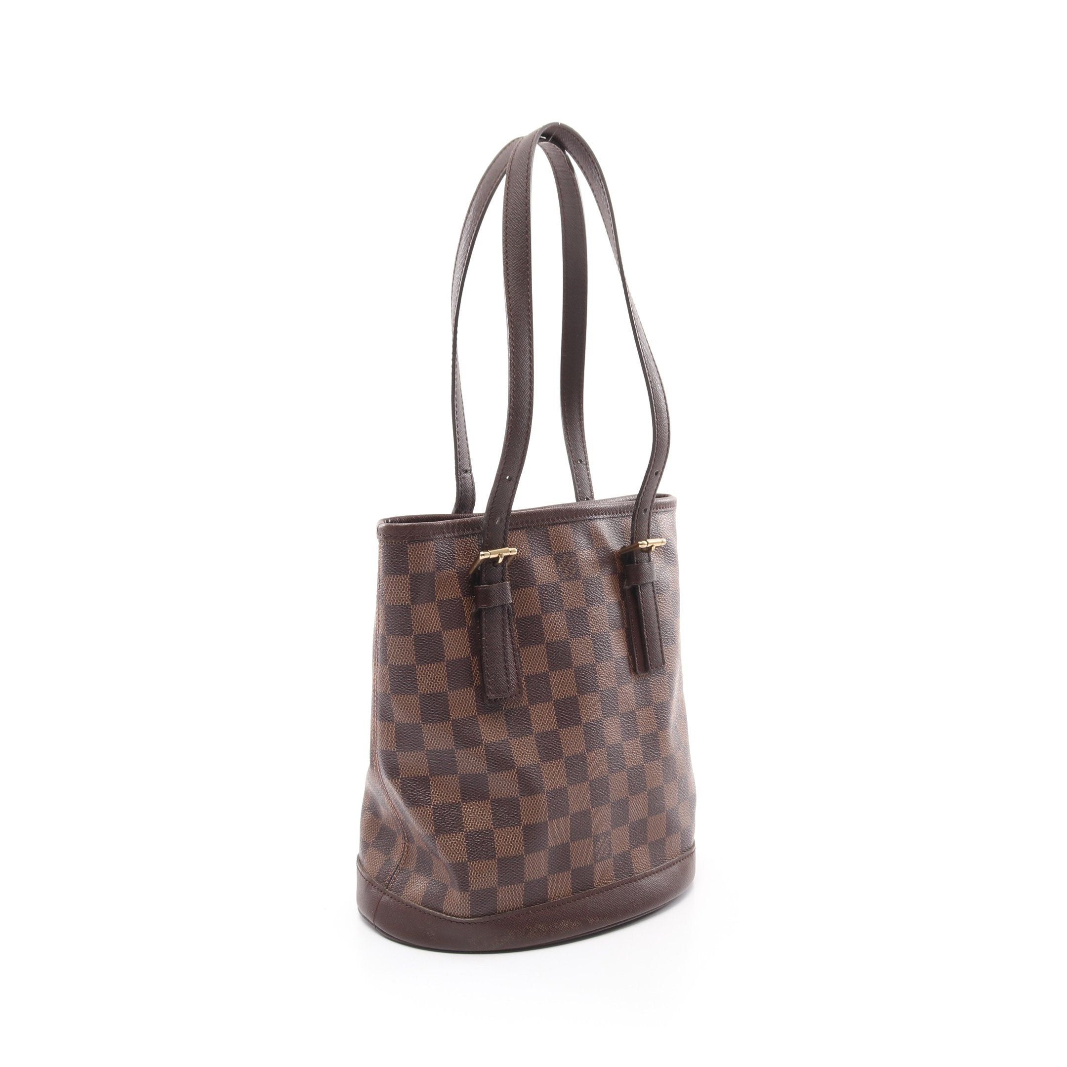 Louis Vuitton Louis Vuitton Male Damier Ebene Shoulder Bag Tote Leather Brown Size ONE SIZE - 2 Thumbnail