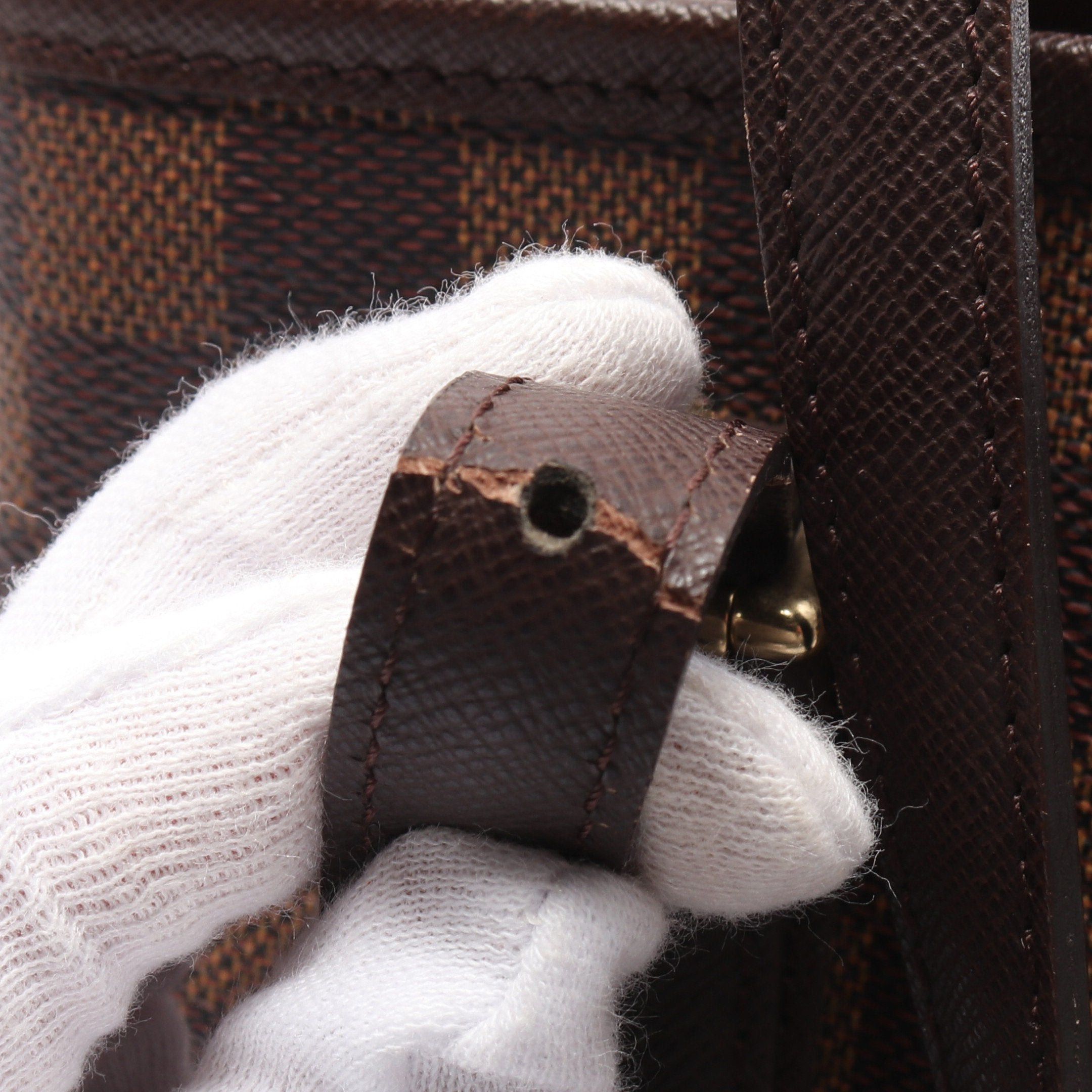 Louis Vuitton Louis Vuitton Male Damier Ebene Shoulder Bag Tote Leather Brown Size ONE SIZE - 7 Thumbnail
