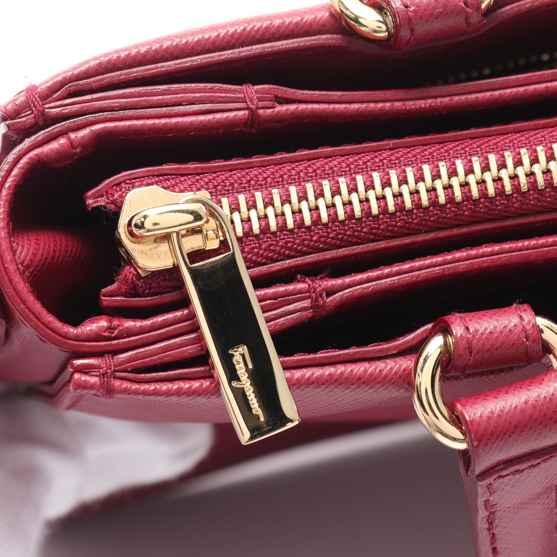 Salvatore Ferragamo Salvatore Ferragamo Vara Ribbon Handbag Leather Pink Purple Size ONE SIZE - 5 Thumbnail