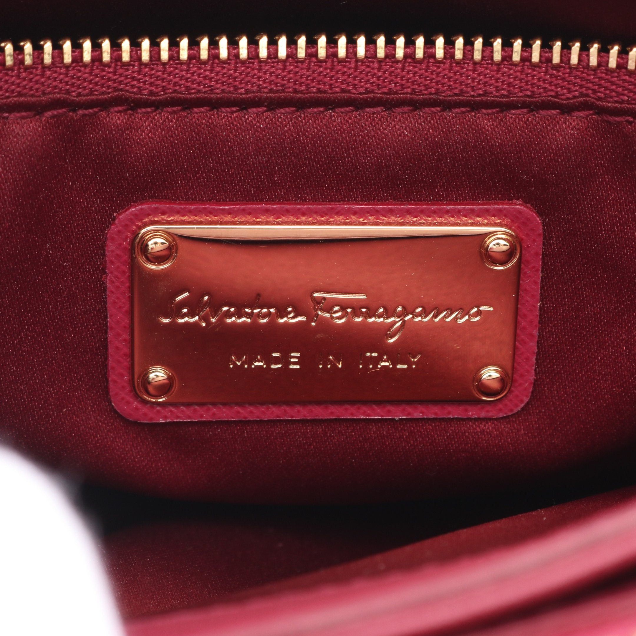 Salvatore Ferragamo Salvatore Ferragamo Vara Ribbon Handbag Leather Pink Purple Size ONE SIZE - 4 Thumbnail
