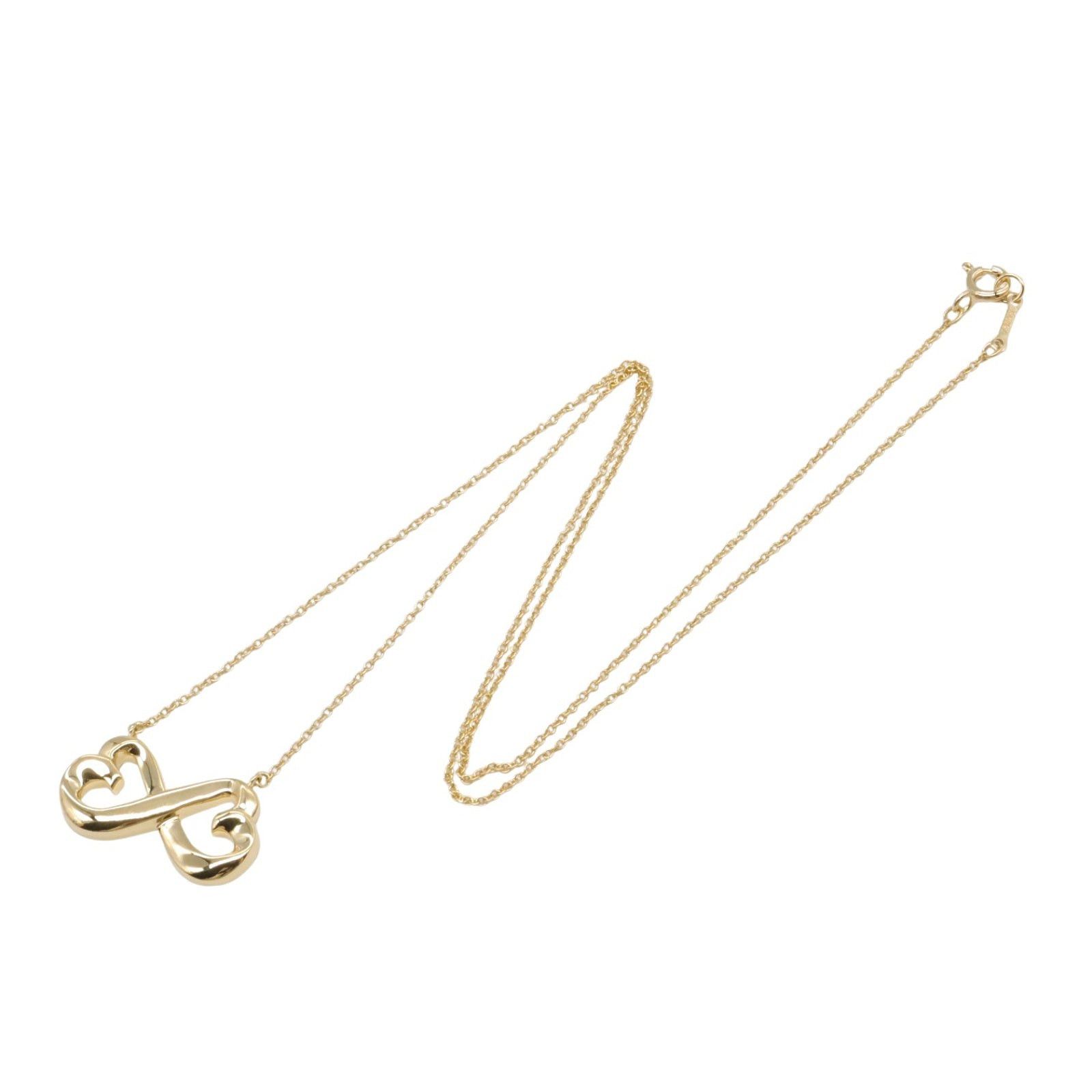 Tiffany & Co. Tiffany Co Double Loving Heart Necklace K18 (Yellow Gold) Gold Size ONE SIZE - 3 Thumbnail