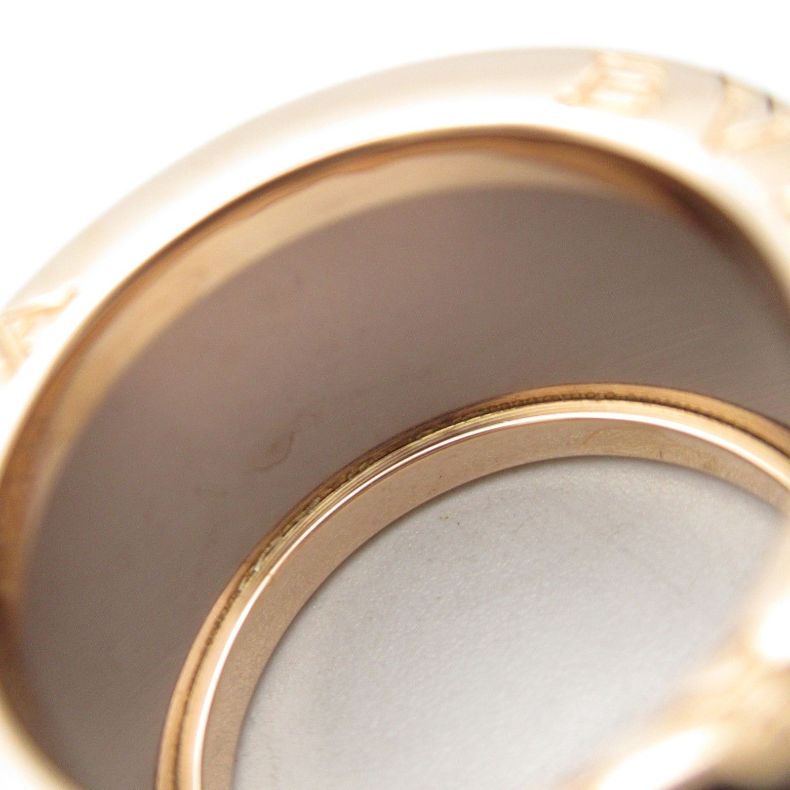 Bvlgari Bvlgari Ring Ceramic K18Pg (Pink Gold) Gold Brown Size ONE SIZE - 5 Thumbnail