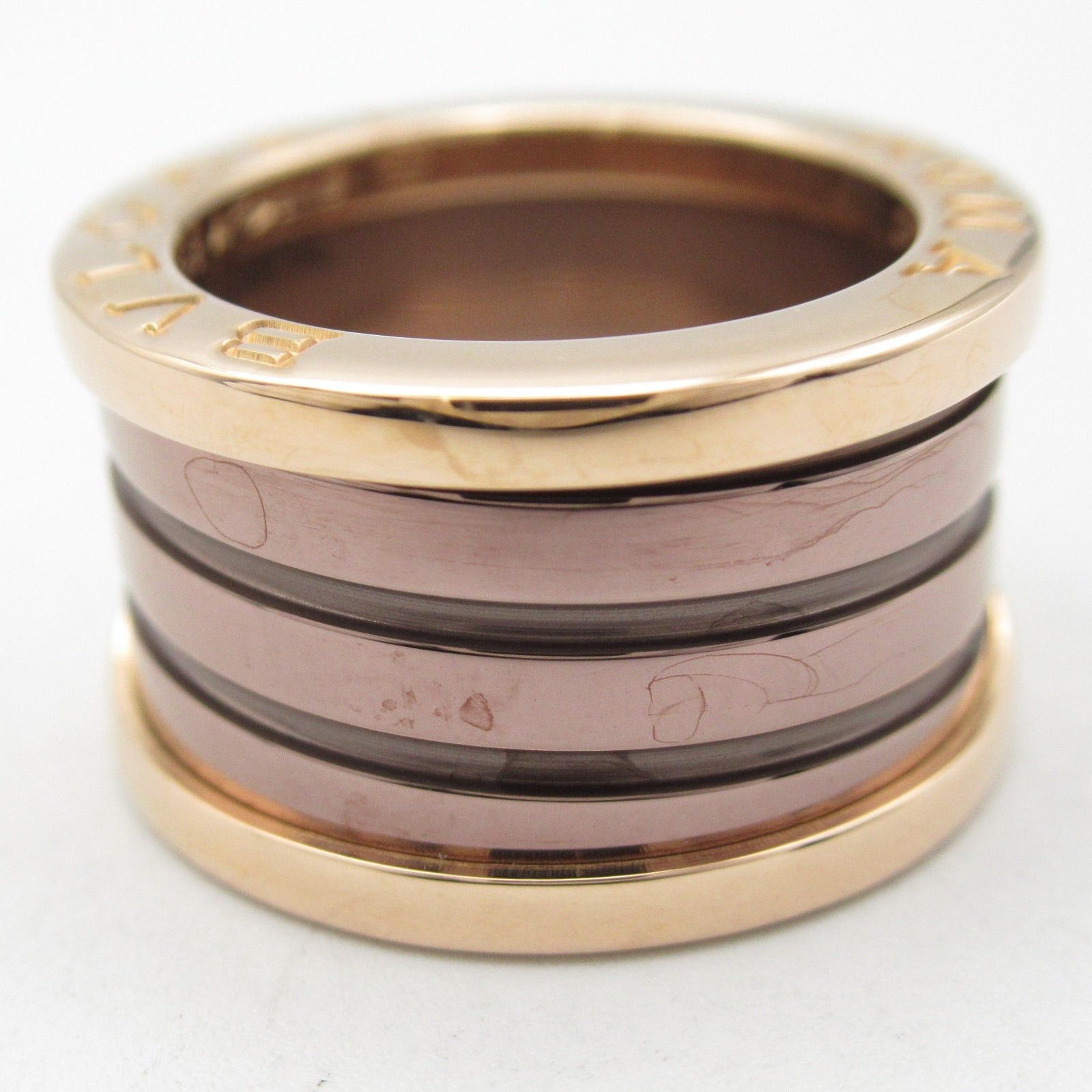 Bvlgari Bvlgari Ring Ceramic K18Pg (Pink Gold) Gold Brown Size ONE SIZE - 6 Thumbnail