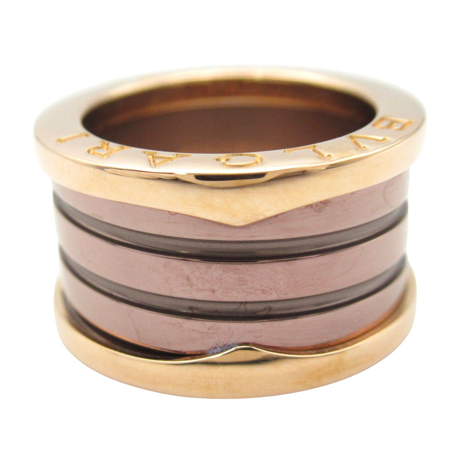 Bvlgari Bvlgari Ring Ceramic K18Pg (Pink Gold) Gold Brown Size ONE SIZE - 3 Thumbnail