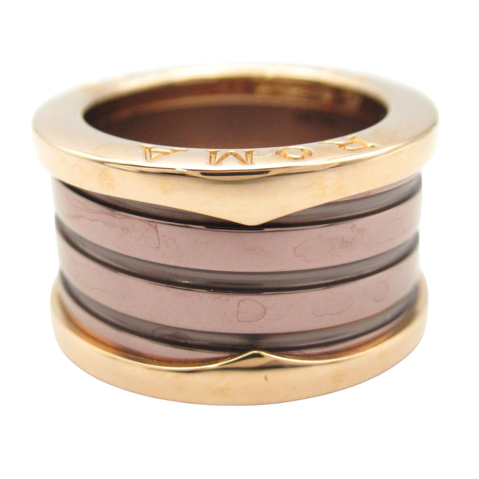 Bvlgari Bvlgari Ring Ceramic K18Pg (Pink Gold) Gold Brown Size ONE SIZE - 2 Thumbnail