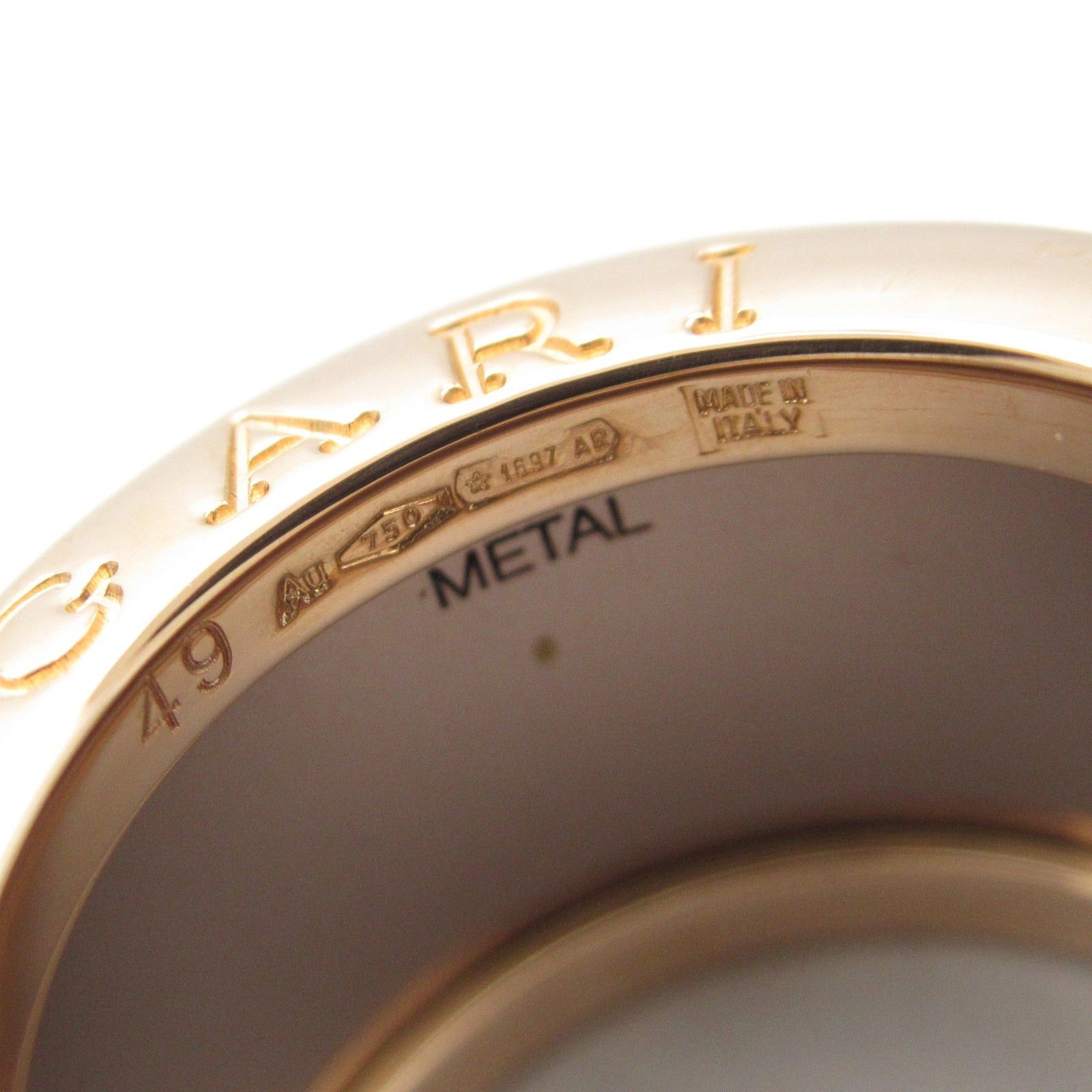 Bvlgari Bvlgari Ring Ceramic K18Pg (Pink Gold) Gold Brown Size ONE SIZE - 4 Thumbnail