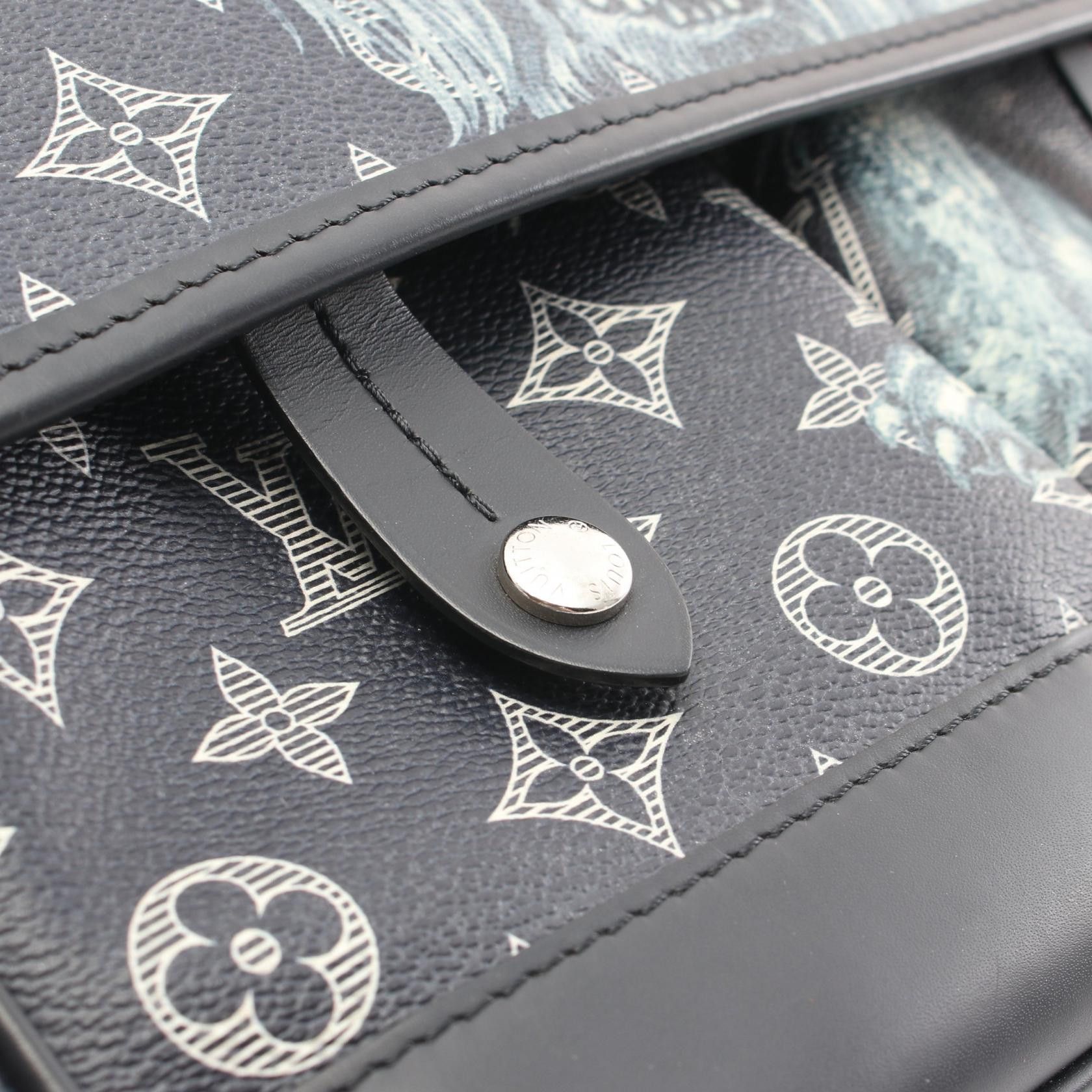Louis Vuitton Louis Vuitton Messenger Pm Monogram Savannah Shoulder Bag Leather Navy Blue Gray Size ONE SIZE - 8 Thumbnail