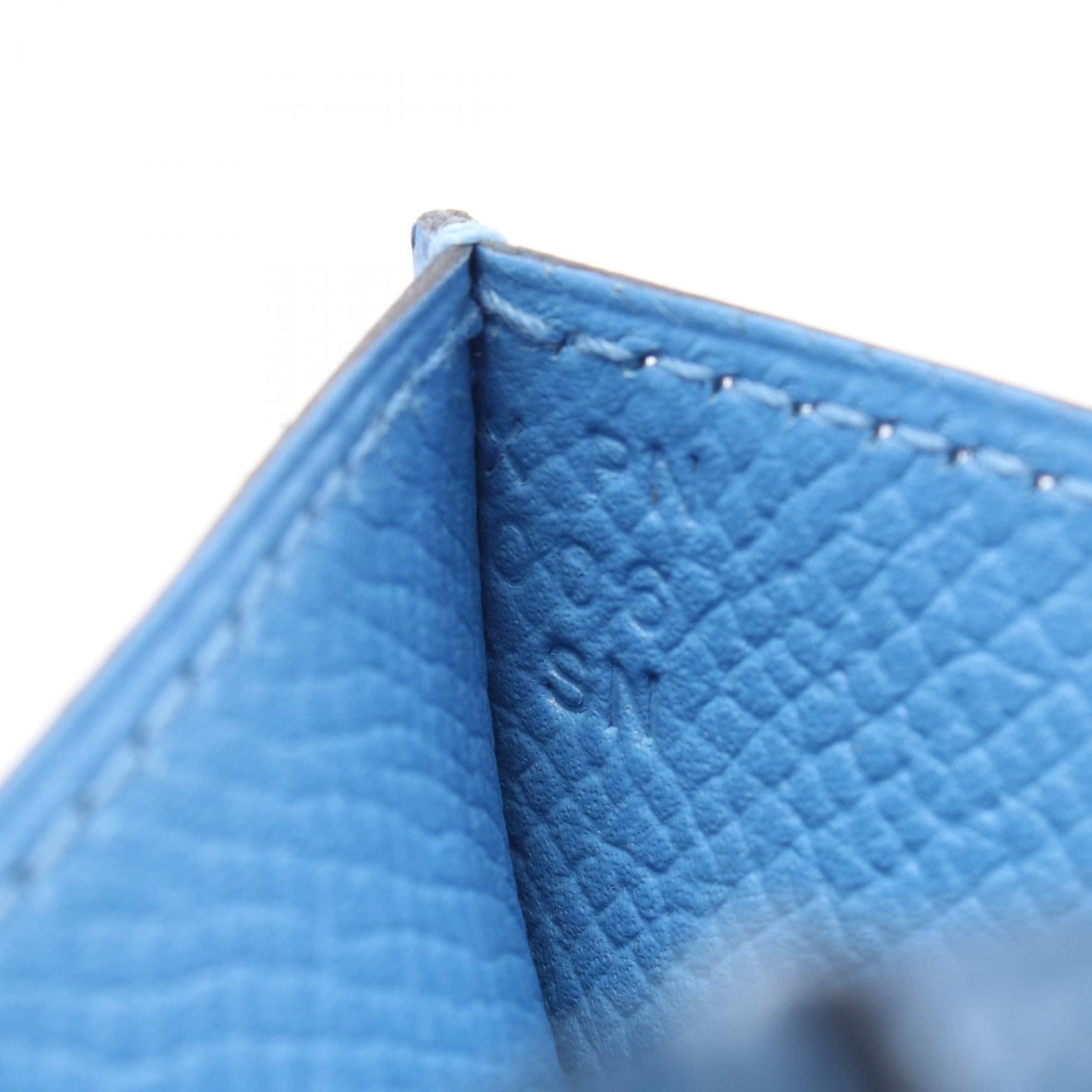 Hermes Hermes Porquerolles Celeste Card Case Veau Epsom Blue X Stamp Size ONE SIZE - 5 Thumbnail