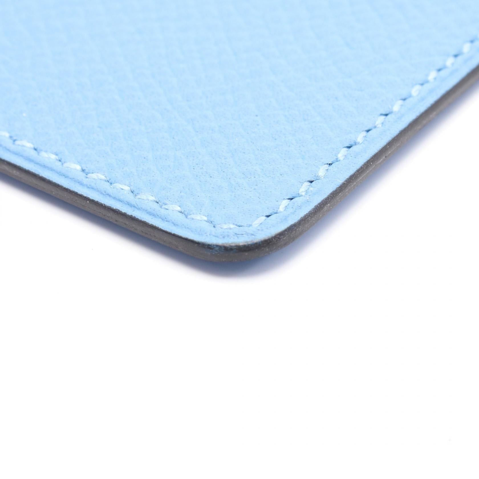 Hermes Hermes Porquerolles Celeste Card Case Veau Epsom Blue X Stamp Size ONE SIZE - 6 Thumbnail