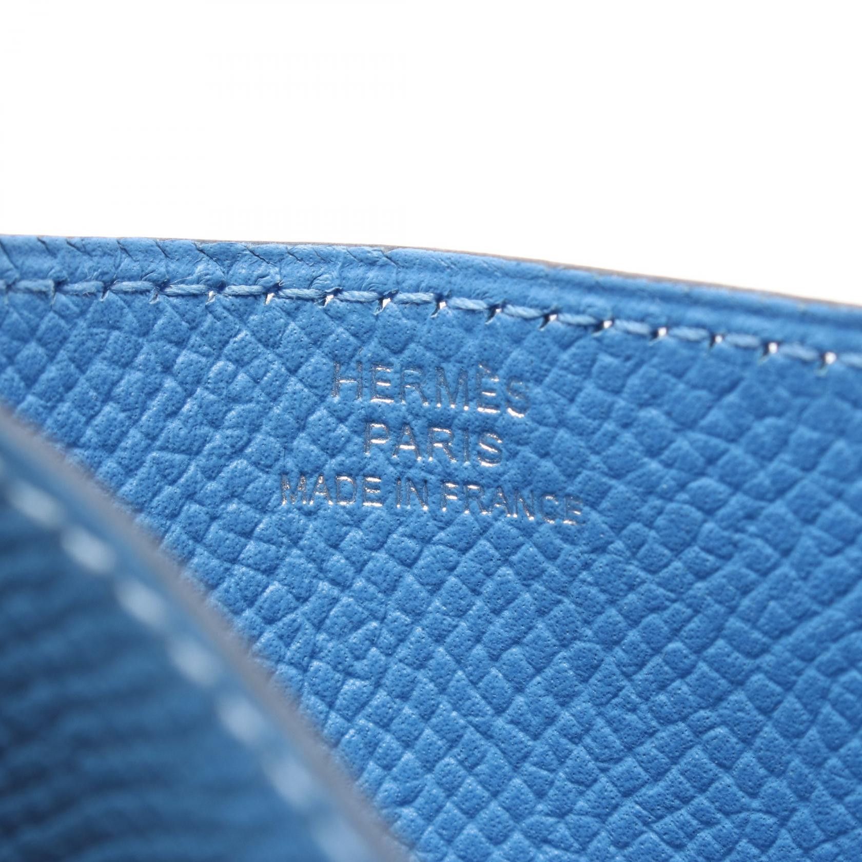 Hermes Hermes Porquerolles Celeste Card Case Veau Epsom Blue X Stamp Size ONE SIZE - 4 Thumbnail