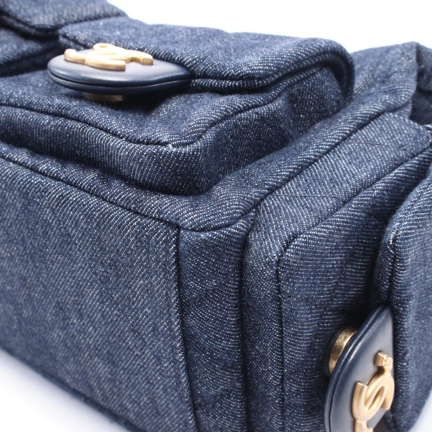 Chanel Chanel Matelasse Large Hobo Bag Chain Shoulder Denim Indigo Blue Gold Hardware Size ONE SIZE - 6 Thumbnail