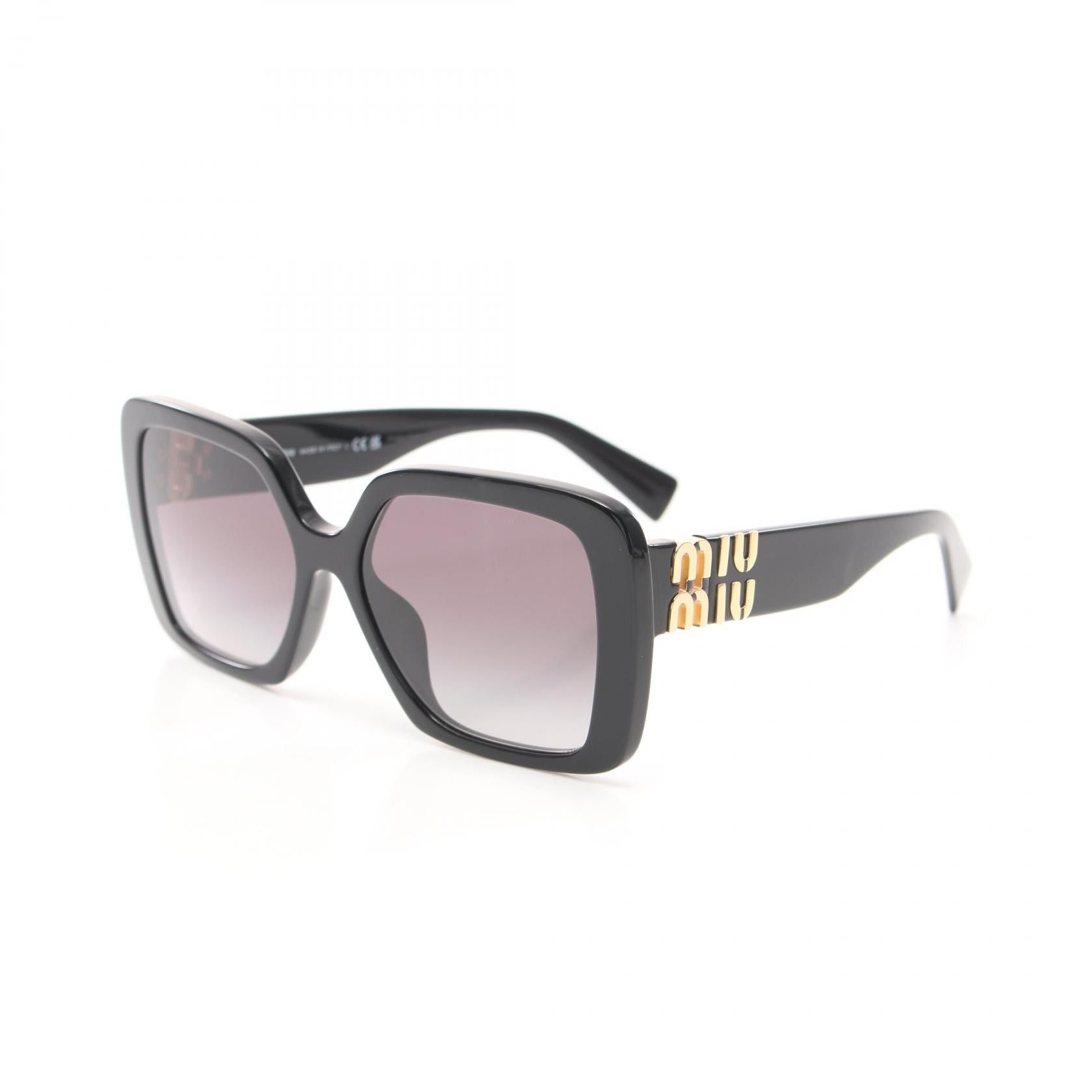 Miu Miu Miu Miu Mew Glimpse Sunglasses Logo Gp Black Gold Gradient Lens Size ONE SIZE - 2 Thumbnail