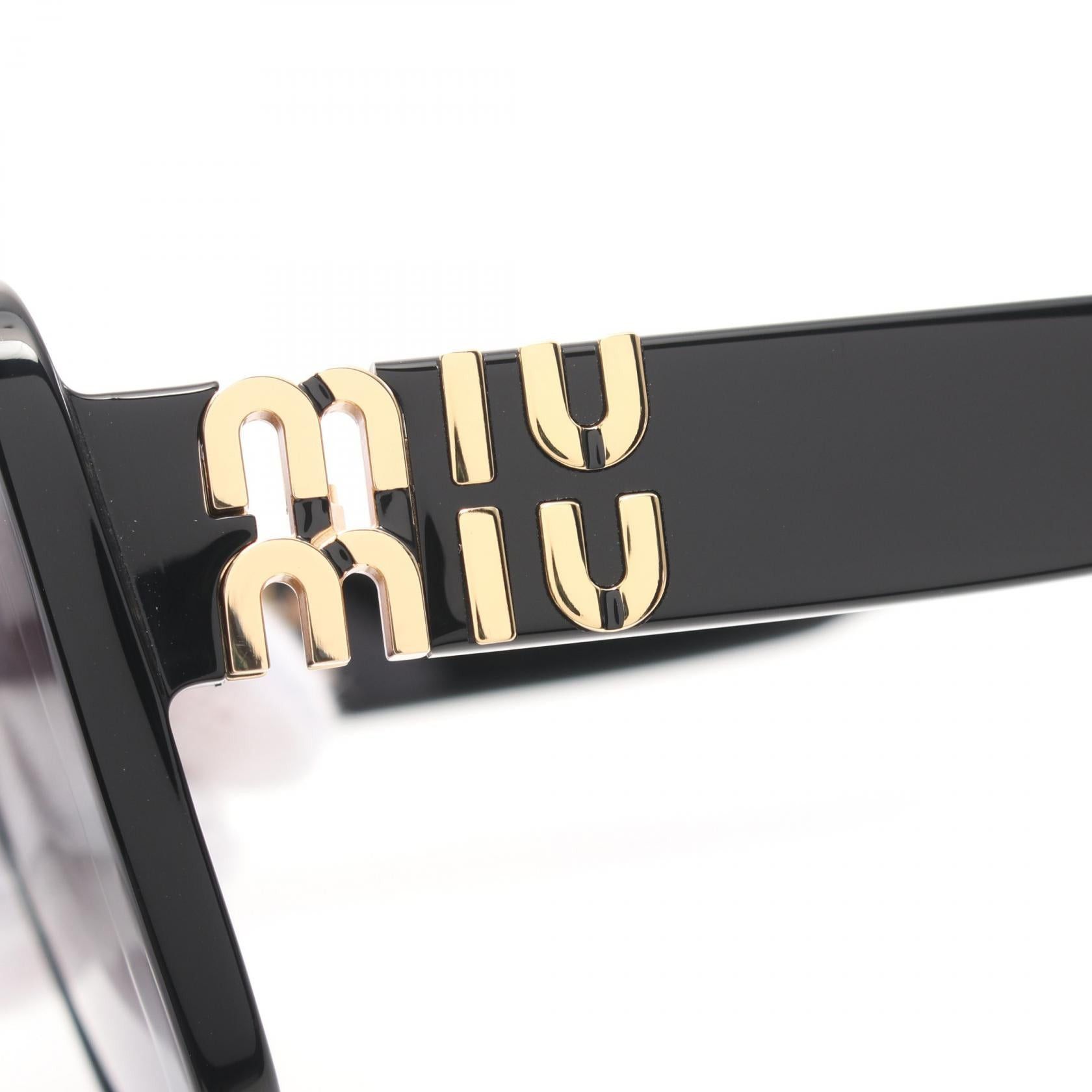 Miu Miu Miu Miu Mew Glimpse Sunglasses Logo Gp Black Gold Gradient Lens Size ONE SIZE - 9 Thumbnail