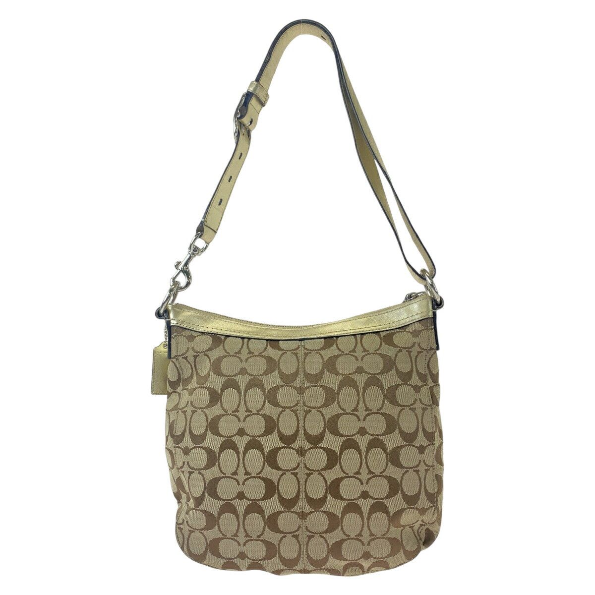 Coach Coach Coach Signature Canvas/Leather Shoulder Bag 408356 Canvas Shoulder Bag DUTY FREE for USA Size ONE SIZE - 2 Thumbnail
