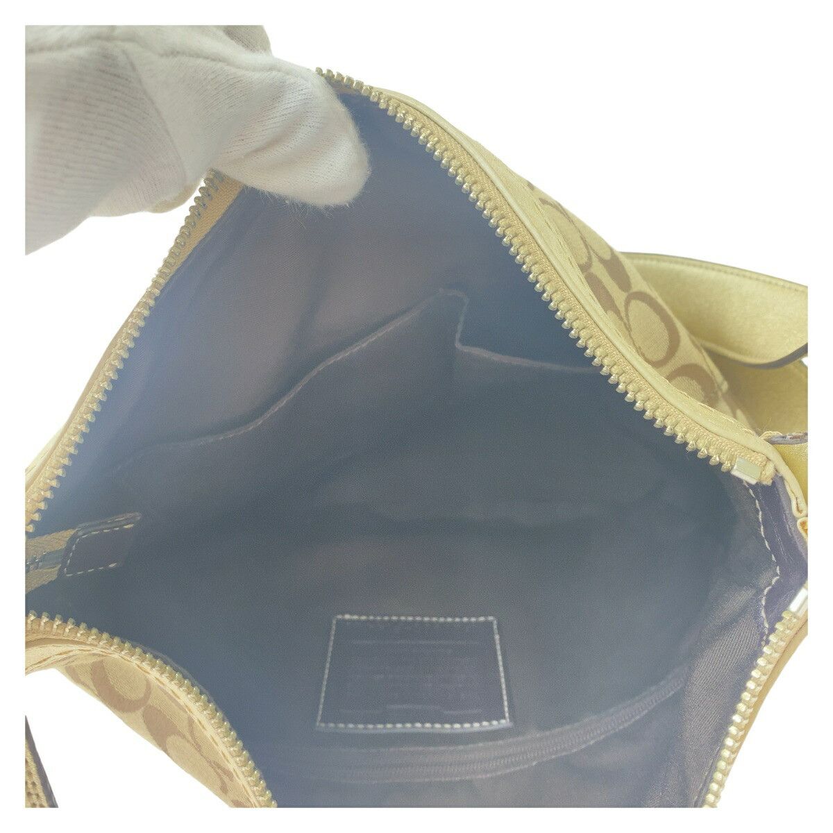 Coach Coach Coach Signature Canvas/Leather Shoulder Bag 408356 Canvas Shoulder Bag DUTY FREE for USA Size ONE SIZE - 9 Thumbnail