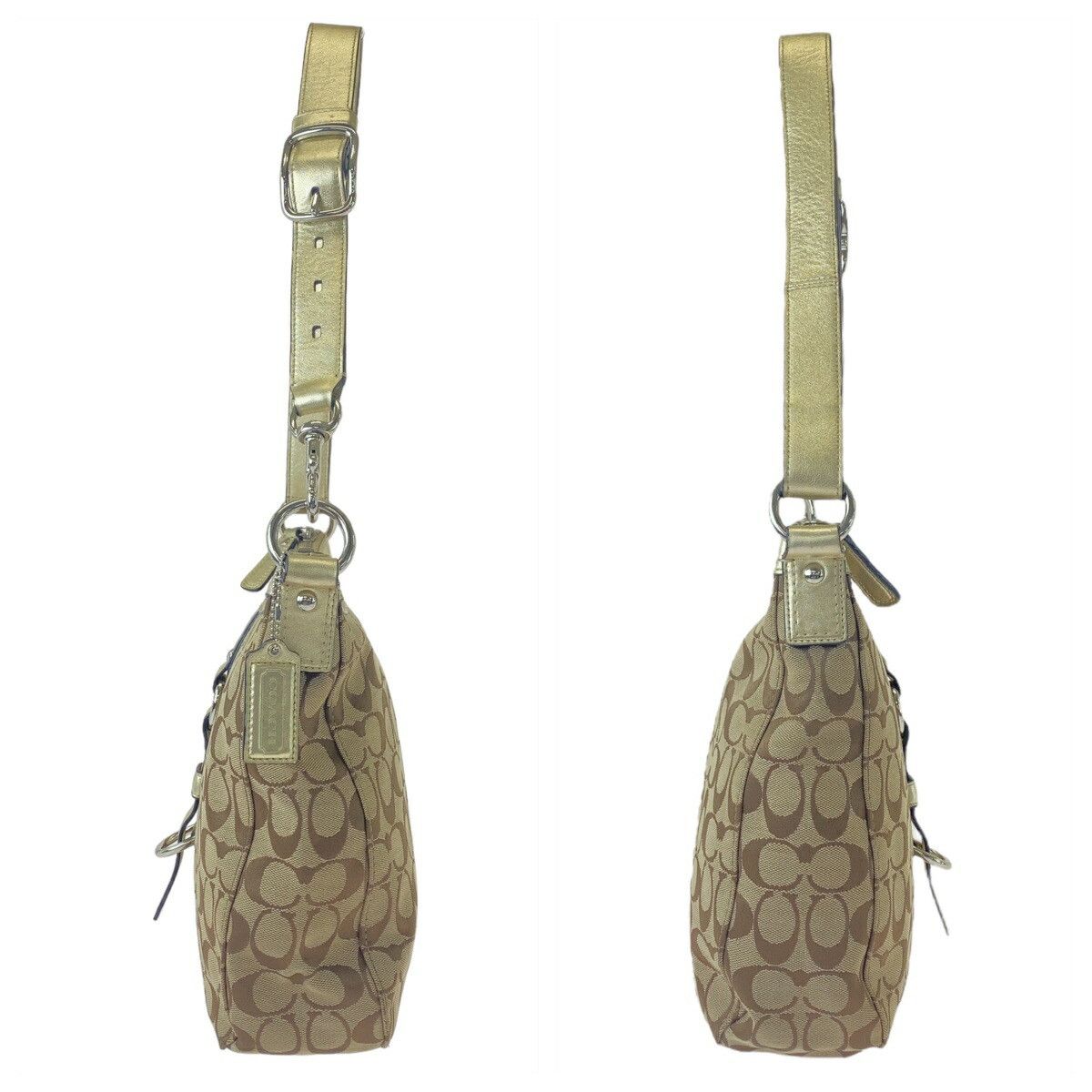 Coach Coach Coach Signature Canvas/Leather Shoulder Bag 408356 Canvas Shoulder Bag DUTY FREE for USA Size ONE SIZE - 8 Thumbnail