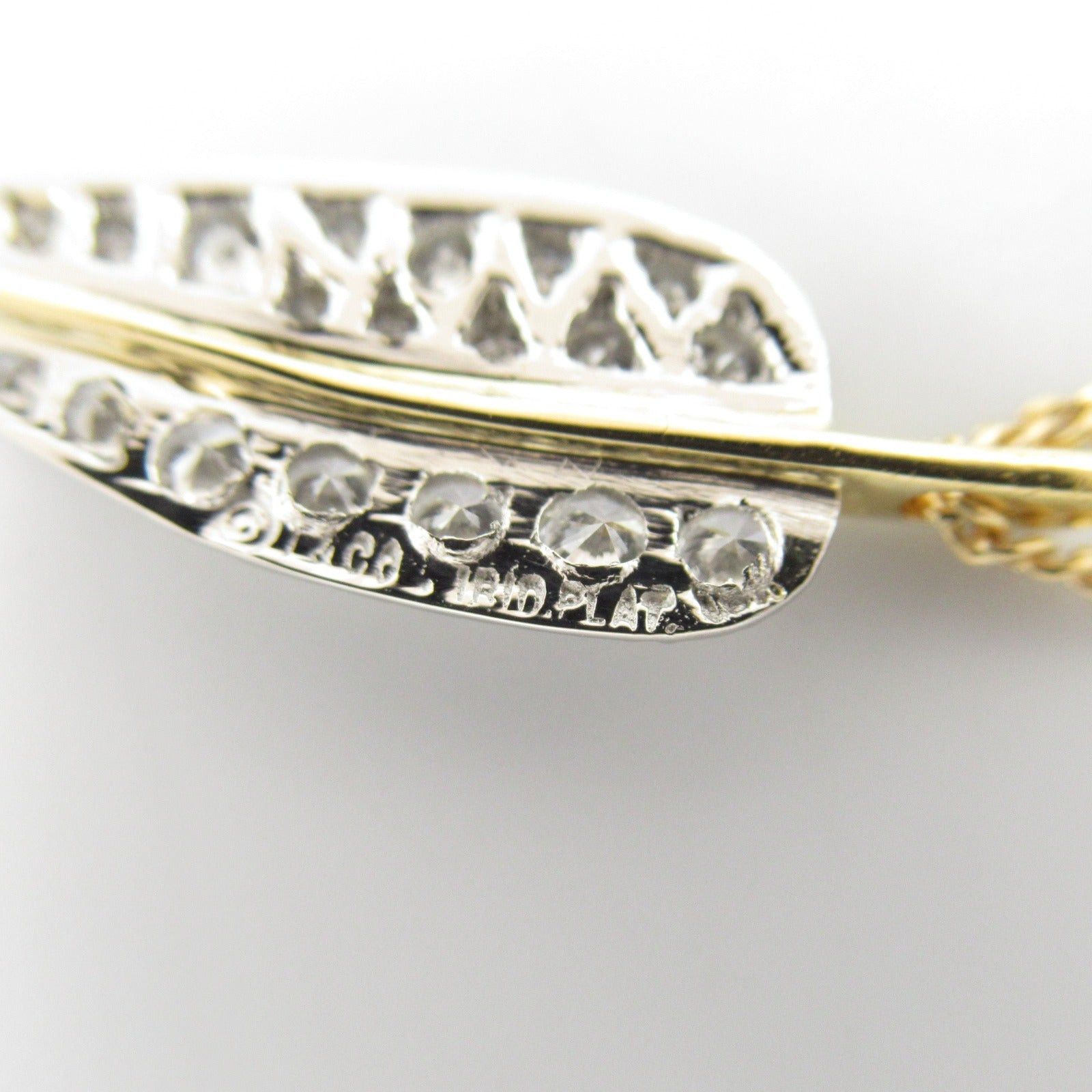 Tiffany & Co. Tiffany Co Leaf Necklace Diamond K18 (Yellow Gold) Pt900 Platinum Clear Size ONE SIZE - 4 Thumbnail