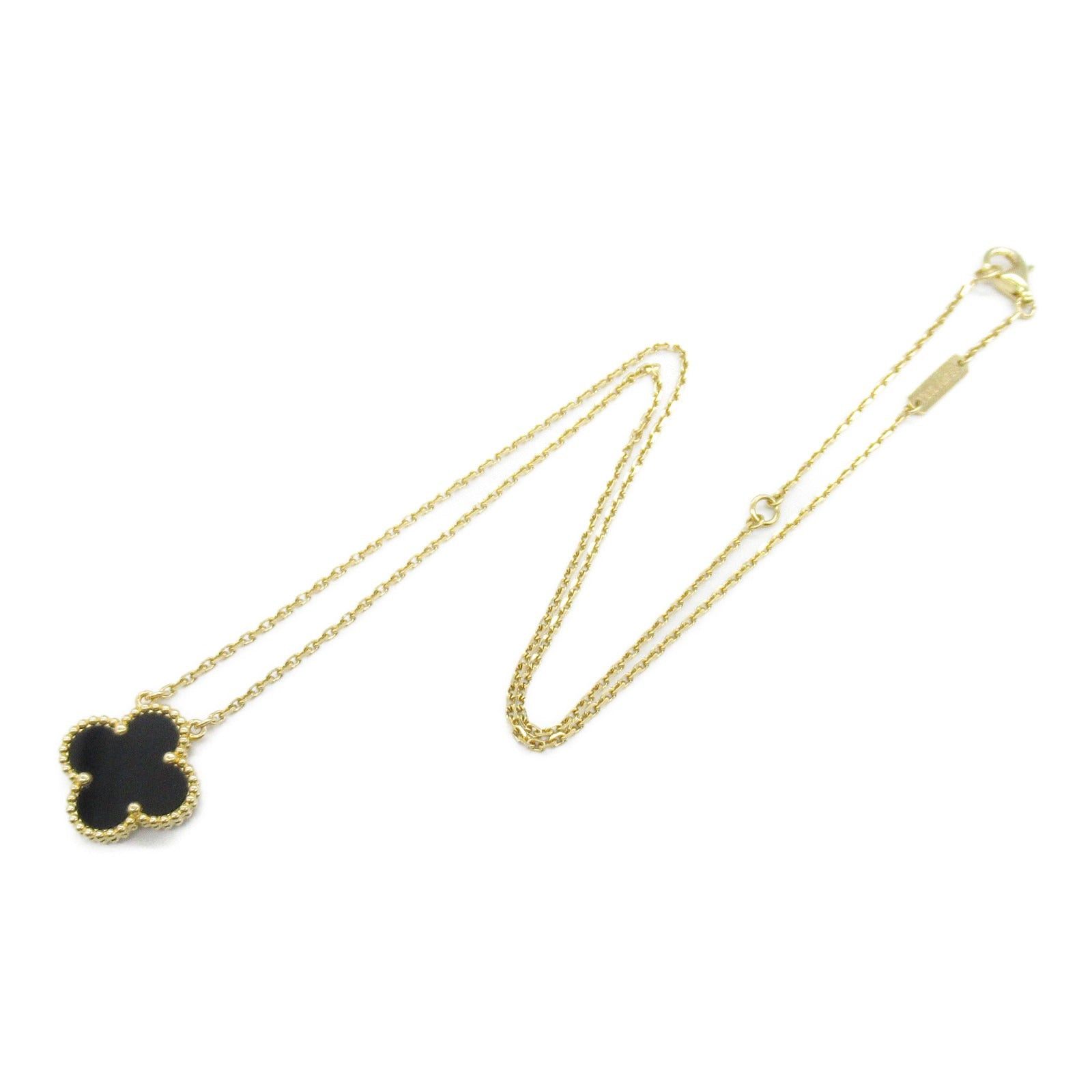 Van Cleef & Arpels Van Cleef Arpels Alhambra Necklace Onyx K18 (Yellow Gold) Black Size ONE SIZE - 3 Thumbnail