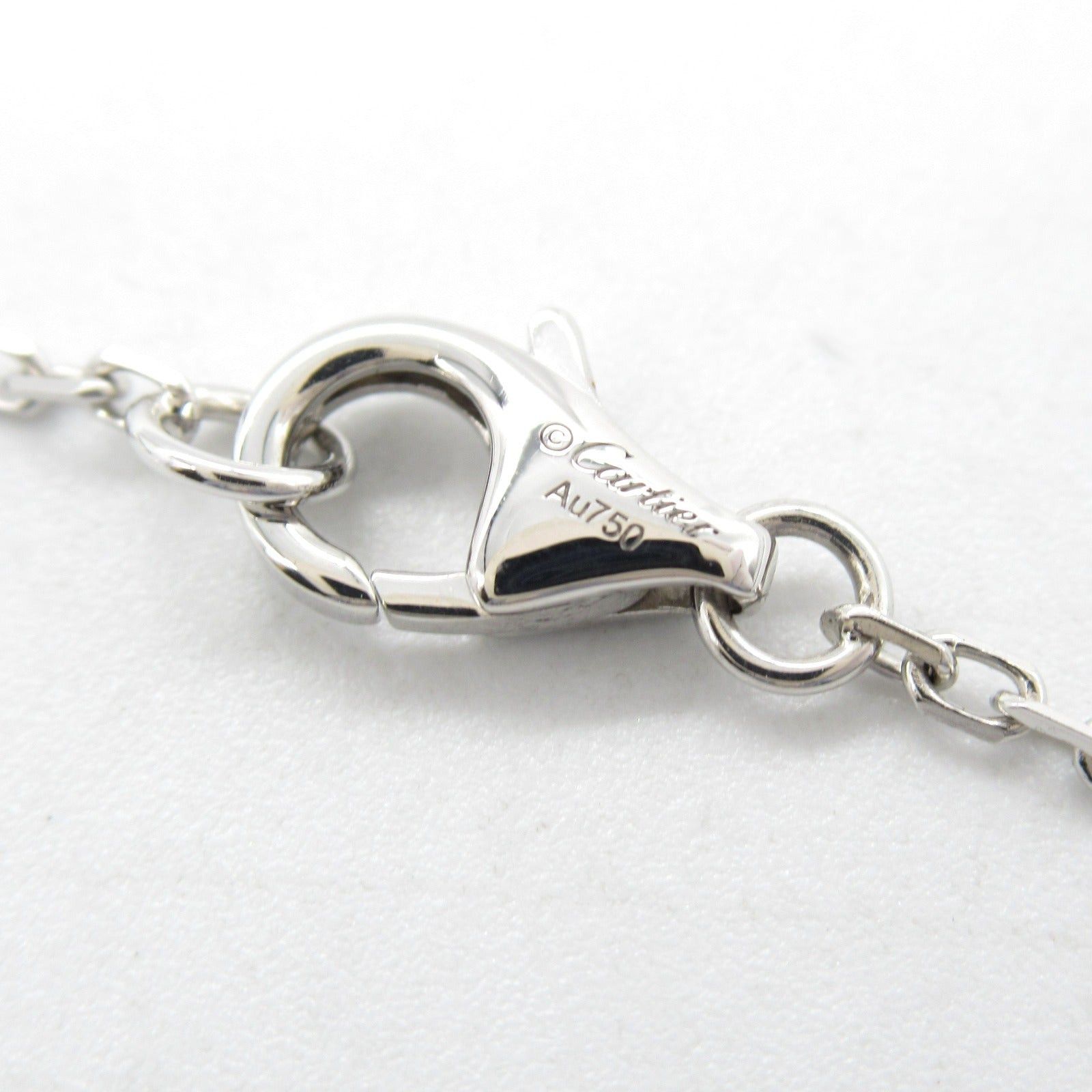 Cartier Cartier Love Circle Necklace Pave Diamond K18Wg (White Gold) Clear Size ONE SIZE - 4 Thumbnail