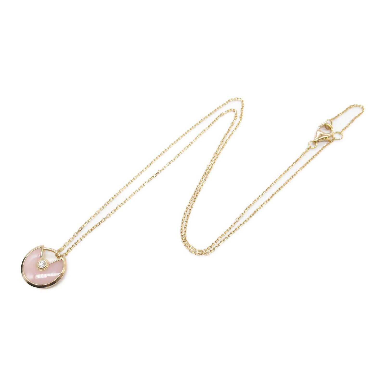 Cartier Cartier Amulet Xs Necklace Pink Opal Diamond K18Pg (Pink Gold) Clear White Size ONE SIZE - 3 Thumbnail