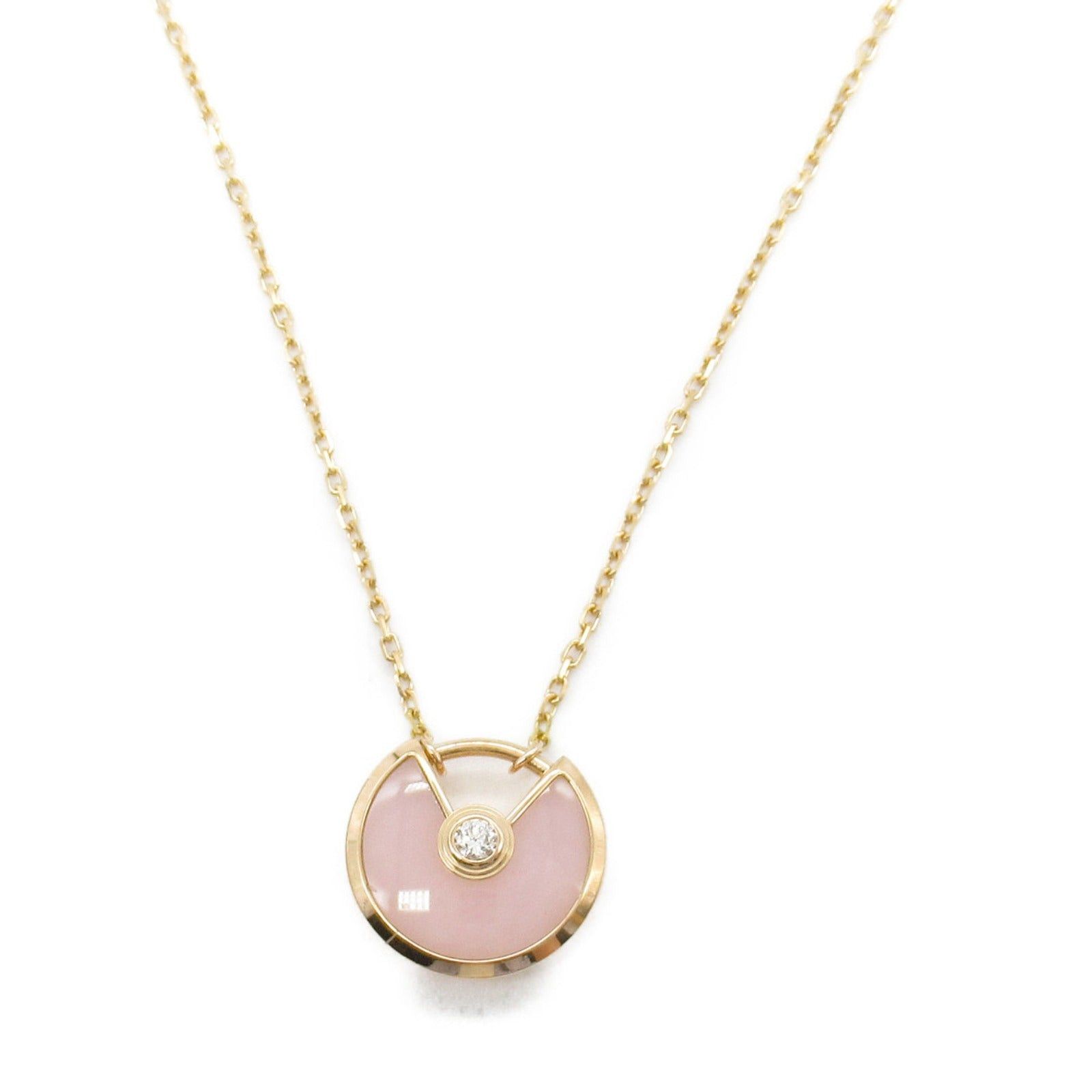 Cartier Cartier Amulet Xs Necklace Pink Opal Diamond K18Pg (Pink Gold) Clear White Size ONE SIZE - 2 Thumbnail