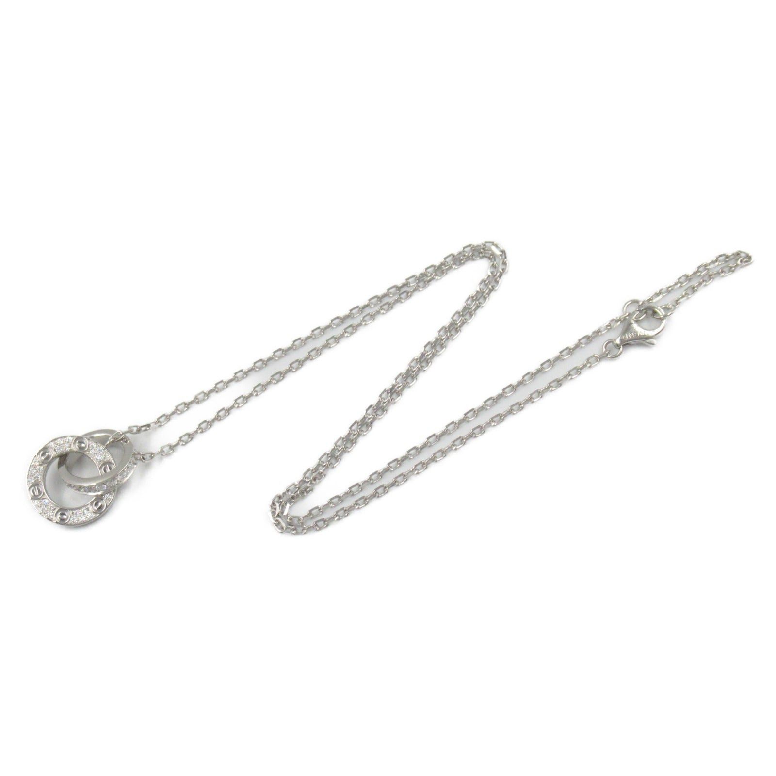 Cartier Cartier Baby Love Necklace Diamond K18Wg (White Gold) Clear Size ONE SIZE - 3 Thumbnail