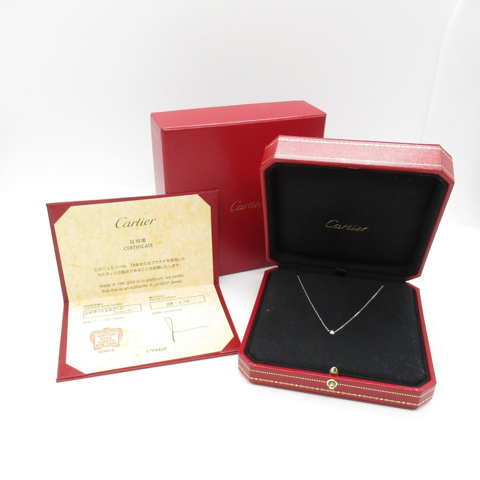 Cartier Cartier Damour Necklace Xs K18Wg (White Gold) Diamond Clear Size ONE SIZE - 5 Thumbnail