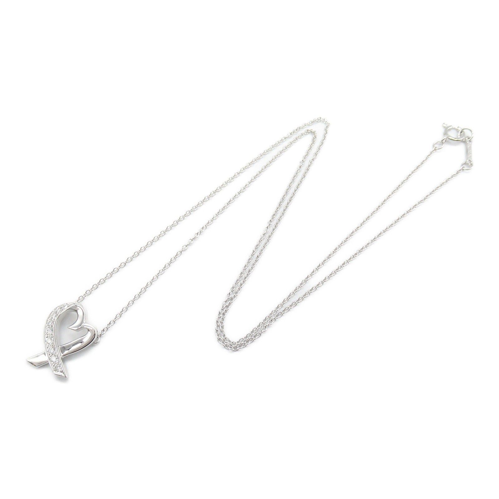 Tiffany & Co. Tiffany Co Loving Heart Diamond Necklace K18Wg (White Gold) Clear Size ONE SIZE - 3 Thumbnail