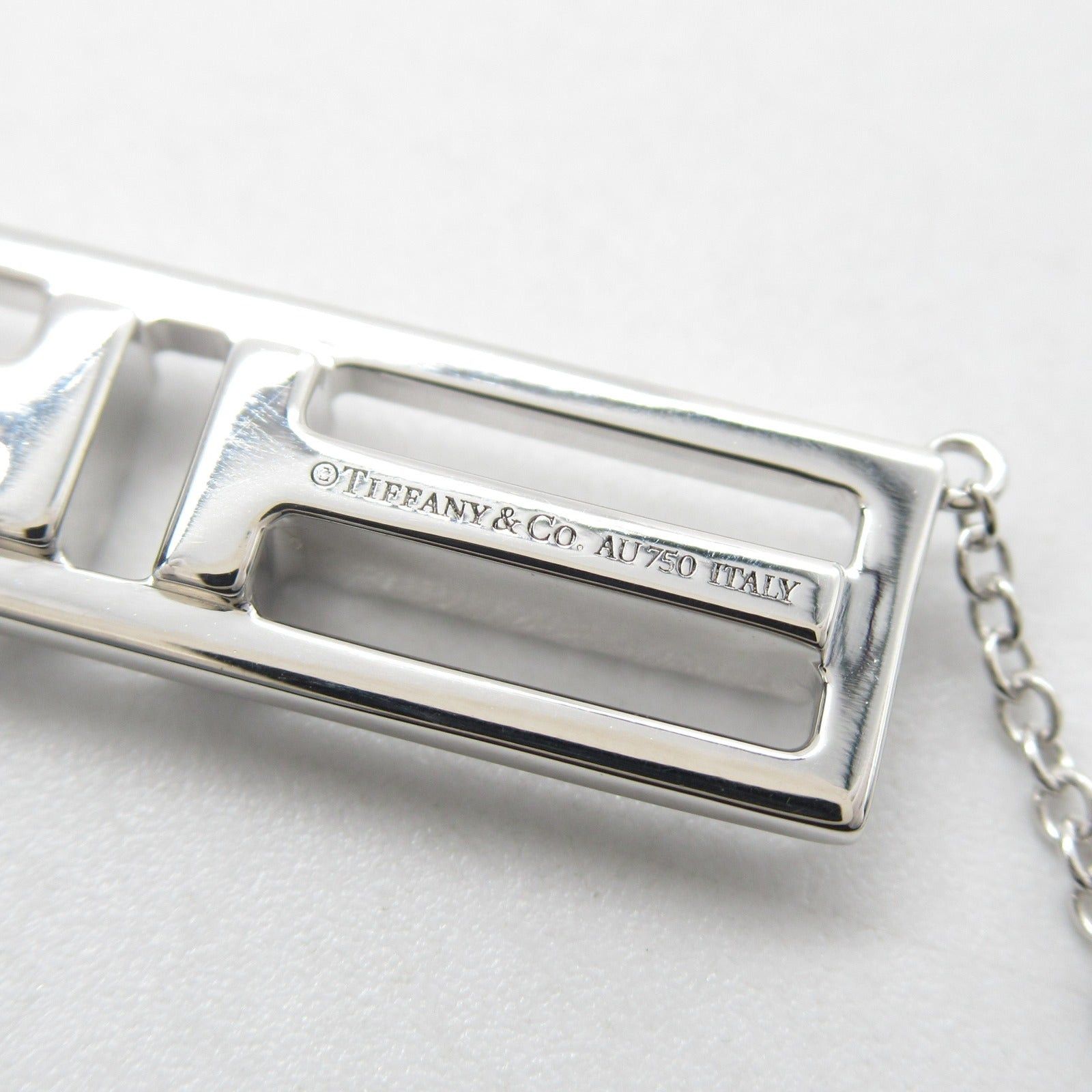 Tiffany & Co. Tiffany Co T Two Horizontal Diamond Necklace K18Wg (White Gold) Clear Size ONE SIZE - 6 Thumbnail