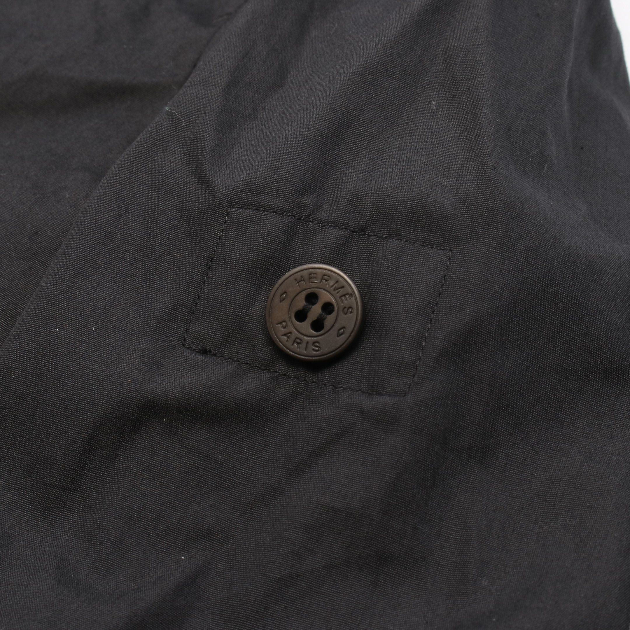 Hermes Hermes Collarless Shirt Dress Cotton Black Serie Button Size ONE SIZE - 7 Thumbnail