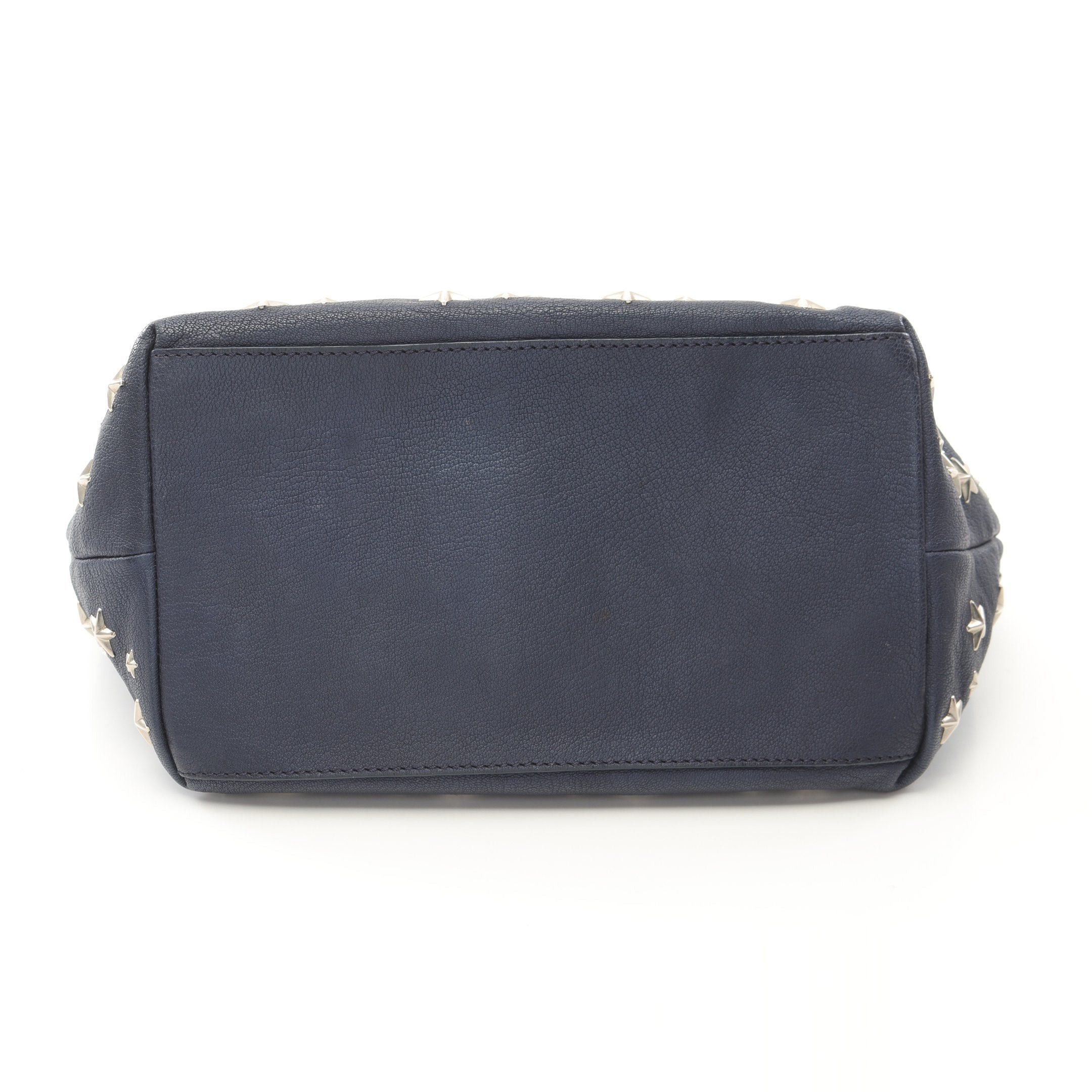 Jimmy Choo Jimmy Choo Sasha S Handbag Tote Bag Leather Navy Star Studs Size ONE SIZE - 11 Thumbnail