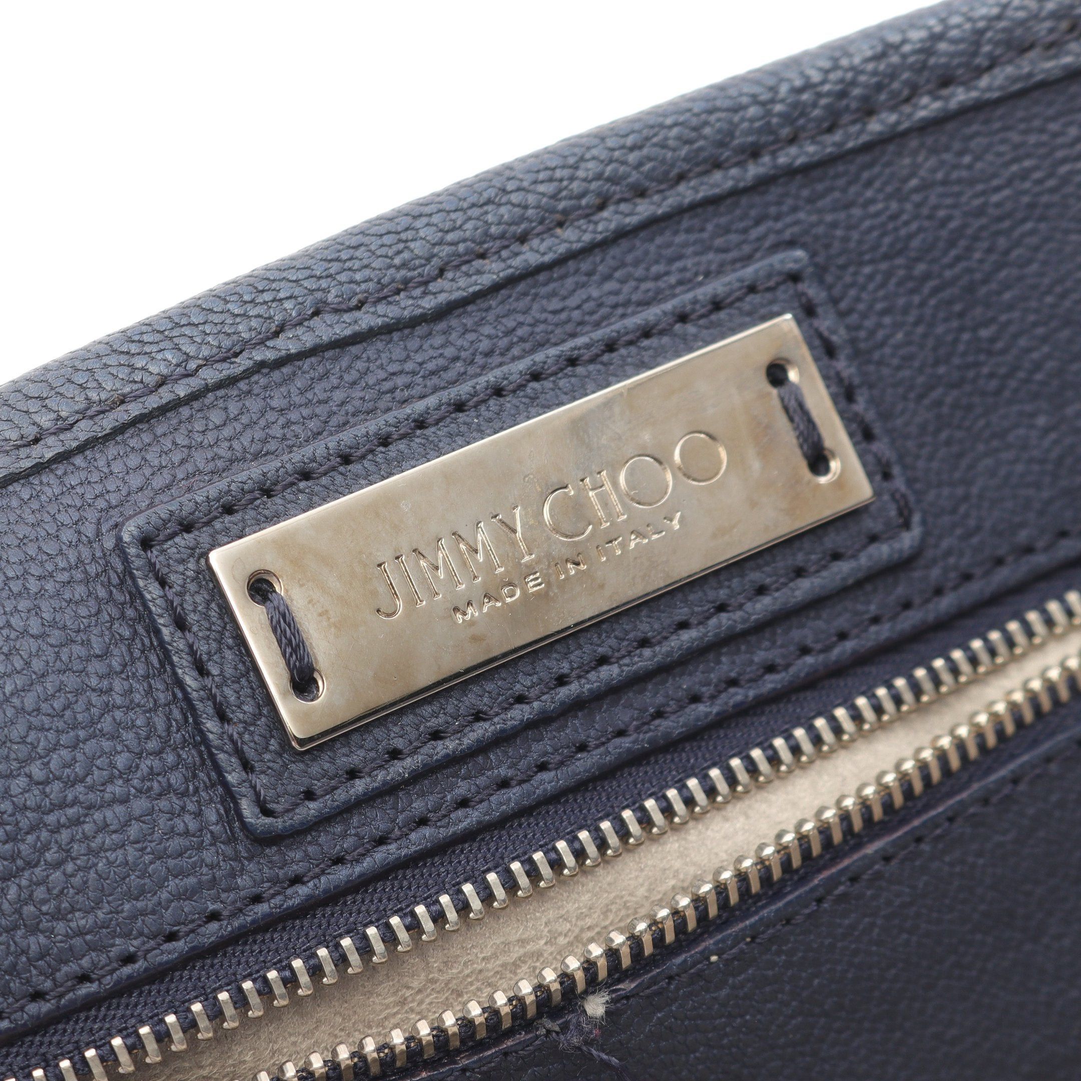 Jimmy Choo Jimmy Choo Sasha S Handbag Tote Bag Leather Navy Star Studs Size ONE SIZE - 4 Thumbnail