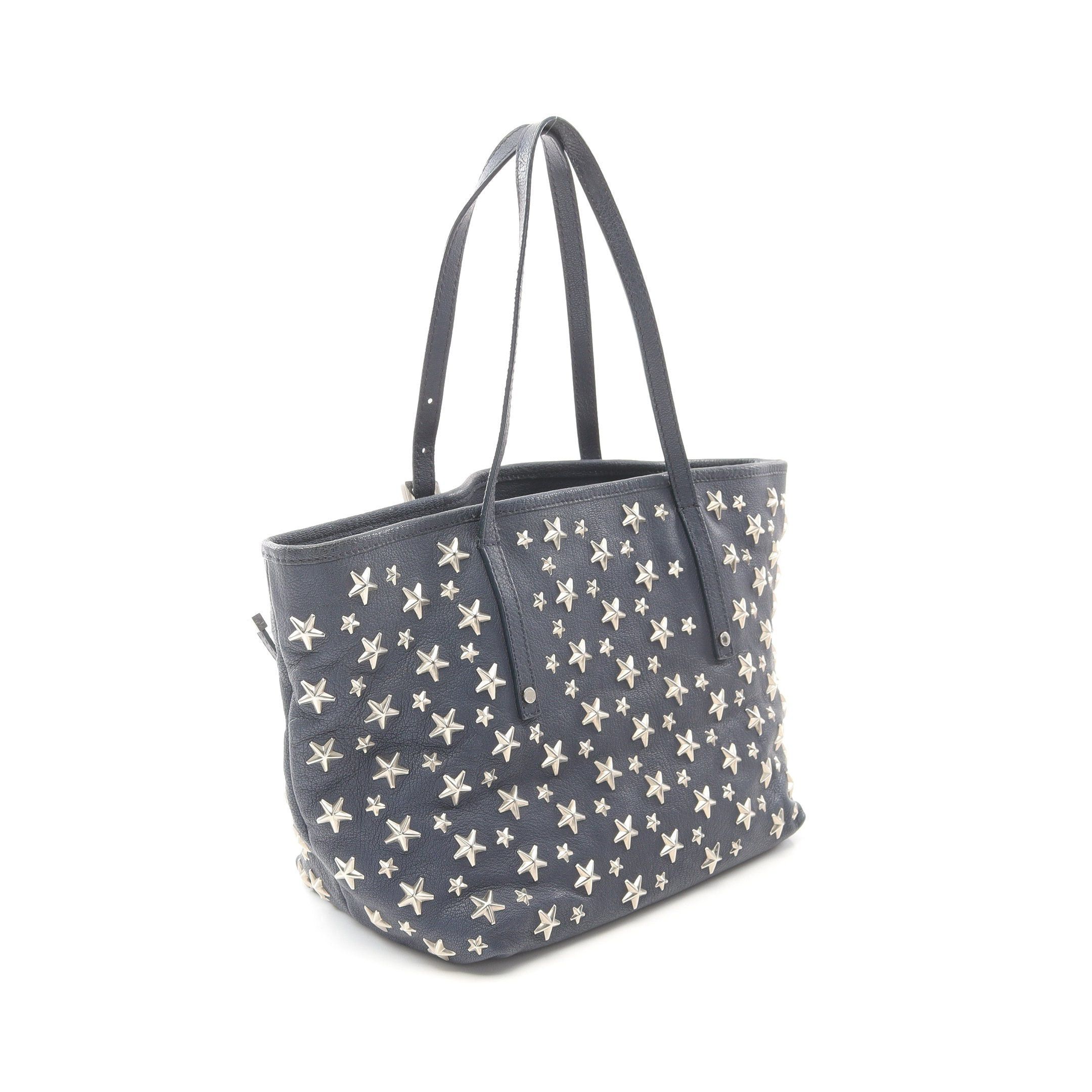 Jimmy Choo Jimmy Choo Sasha S Handbag Tote Bag Leather Navy Star Studs Size ONE SIZE - 2 Thumbnail