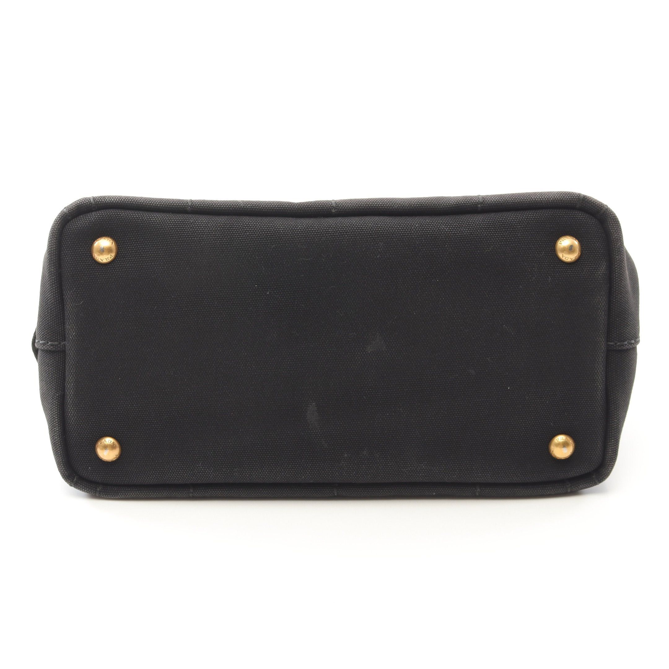 Prada Prada Canapa Kanapa Handbag Tote Bag Canvas Black Size ONE SIZE - 11 Thumbnail