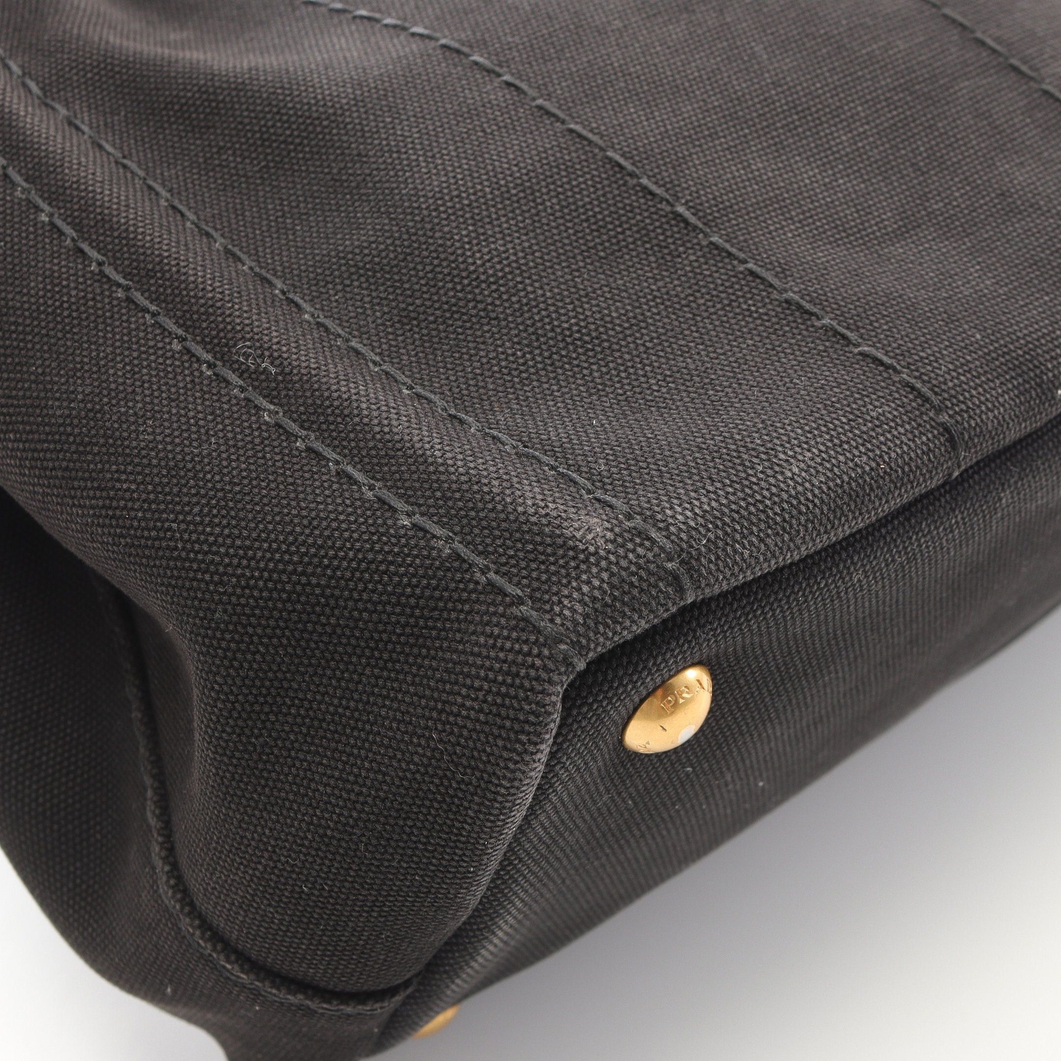 Prada Prada Canapa Kanapa Handbag Tote Bag Canvas Black Size ONE SIZE - 9 Thumbnail