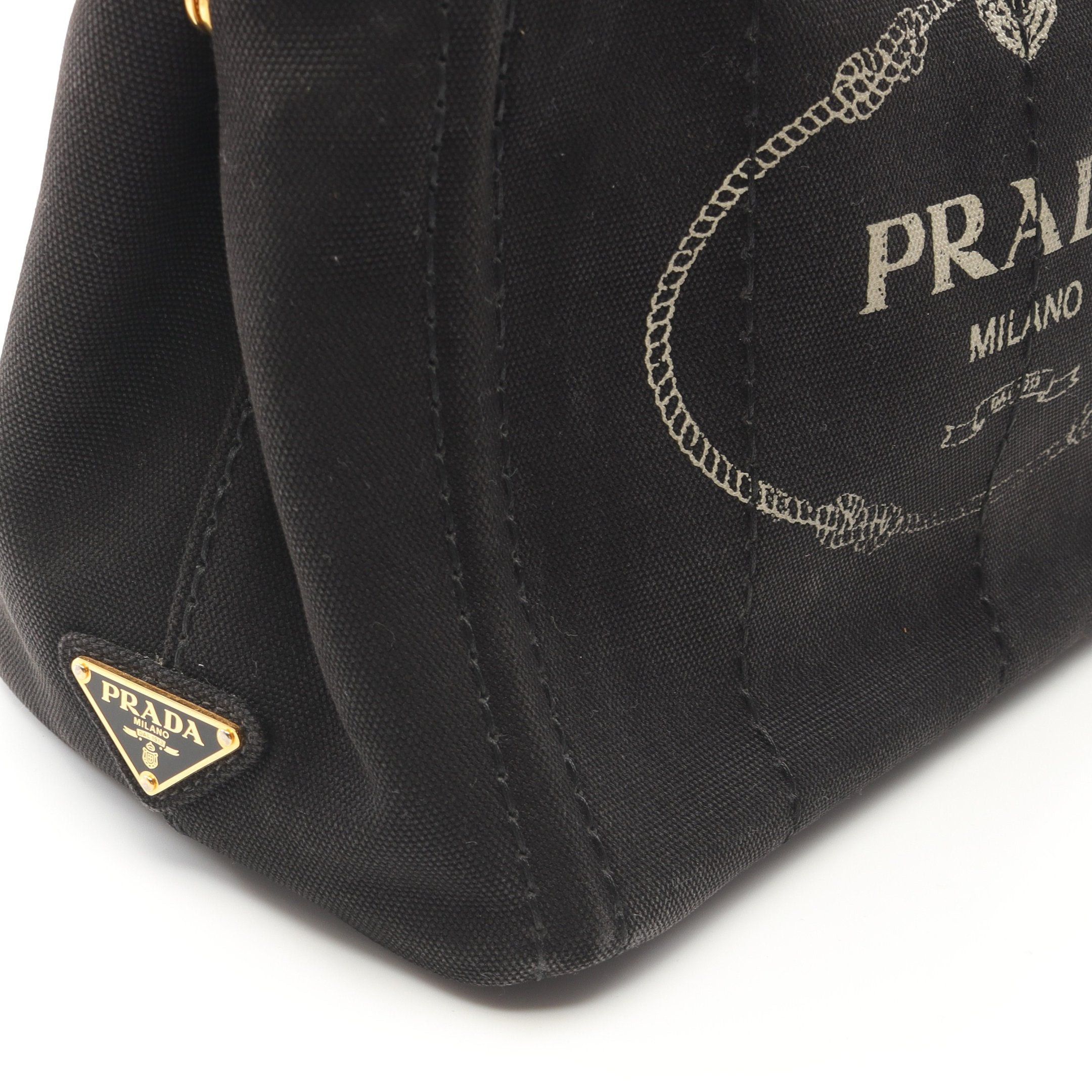 Prada Prada Canapa Kanapa Handbag Tote Bag Canvas Black Size ONE SIZE - 10 Thumbnail